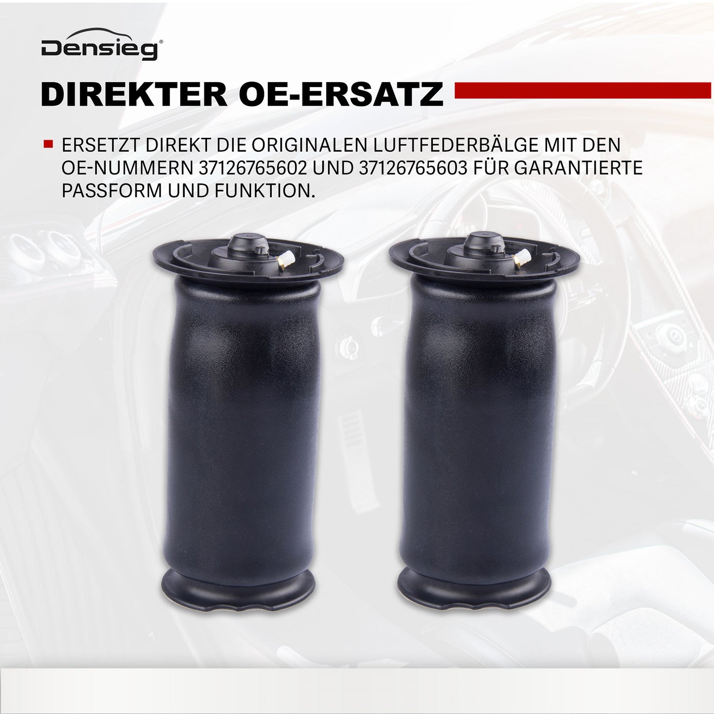 2x Luftfeder Hinten Links Rechts 37126765603 für BMW 5er E61 2004-2010