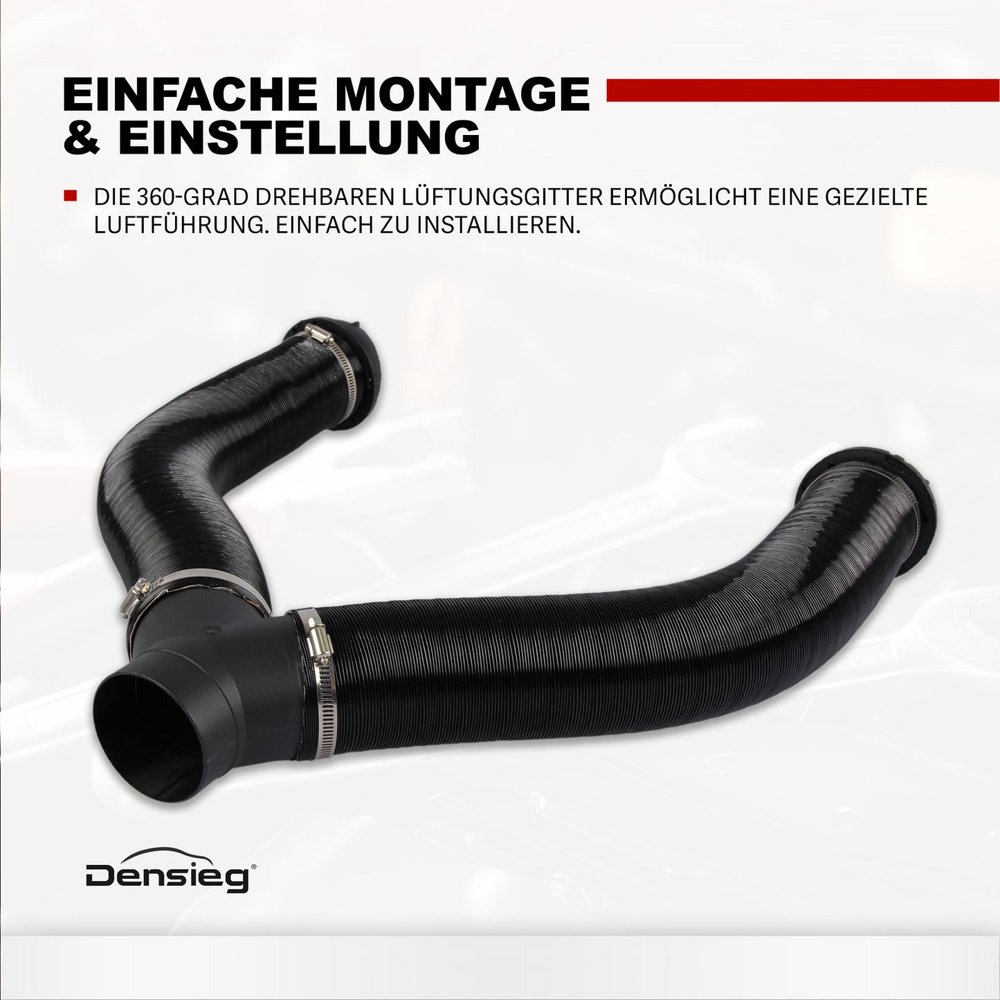 Diesel Standheizung 75mm Y-Rohr-Set Warmluftauslass Entlüftungsschlauch