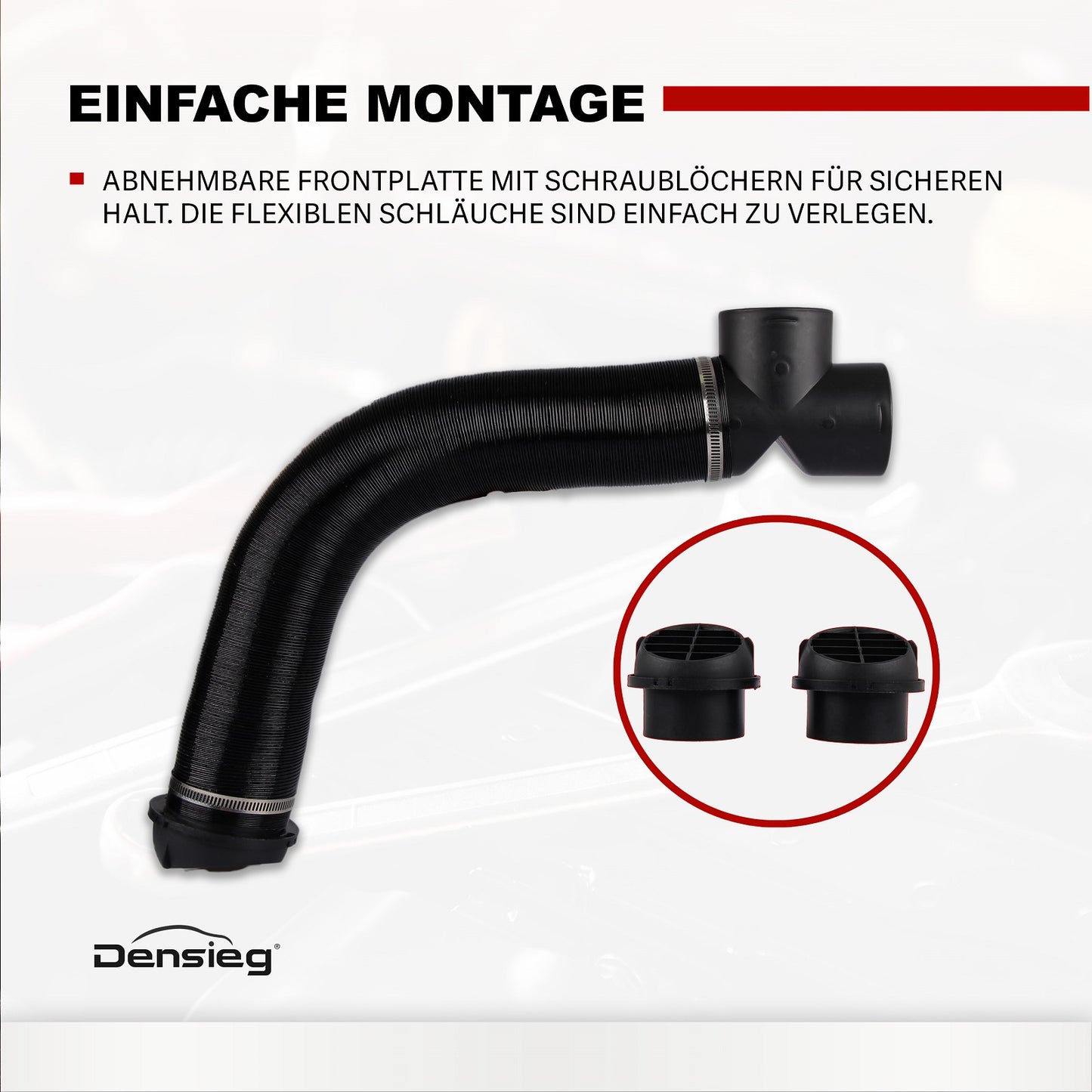 Diesel Standheizung 75mm T-Rohr-Set Warmluftauslass Entlüftungsschlauch