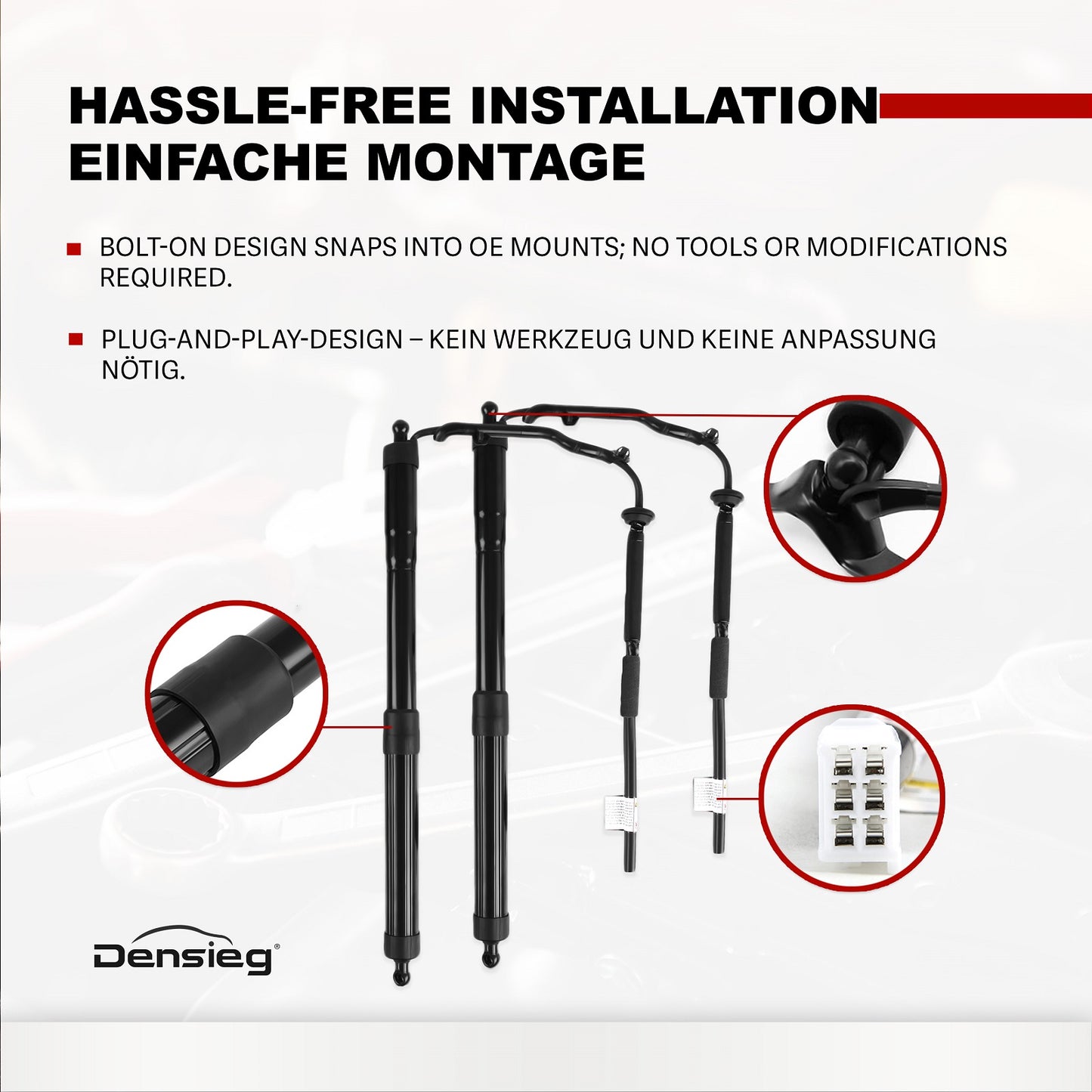 Paar Elektrische Heckklappe Gasdruckfeder für Toyota RAV4 2012–2019