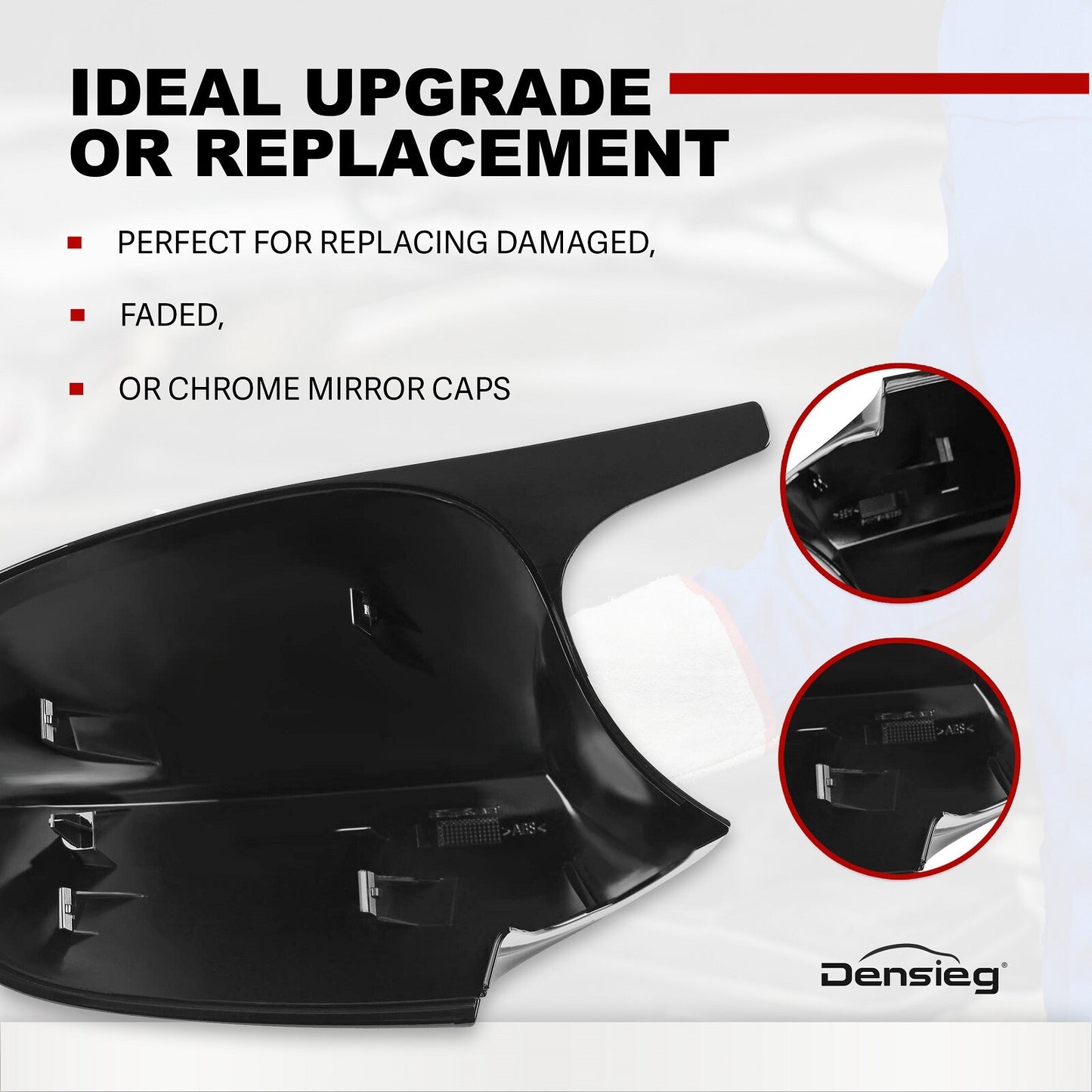 Paar Kohlefaser Farbe Spiegelkappen Außenspiegel für BMW E81 E82 E87 LCI