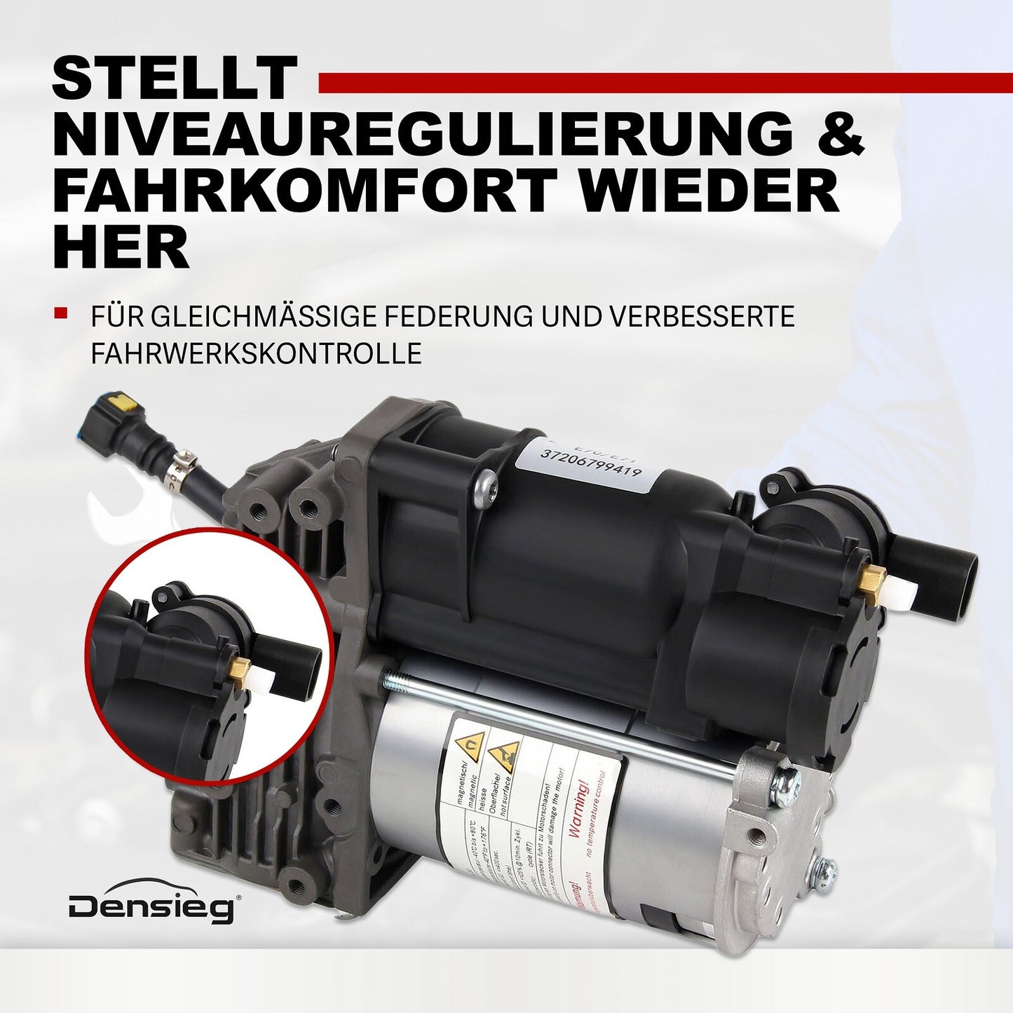 Compresor de suspensión neumática para BMW X5 E70 2007-2013 37206789938 con relé