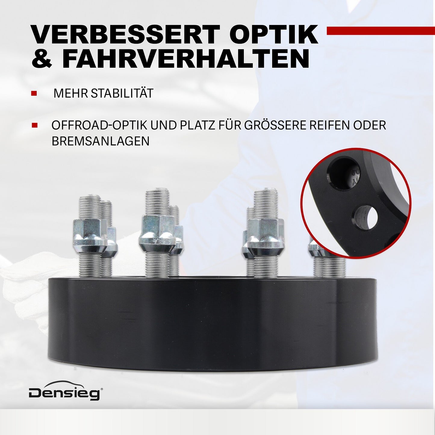 2x 2” (8x165,1mm) Spurverbreiterung 126,15mm Mittenzentriert für Pickup