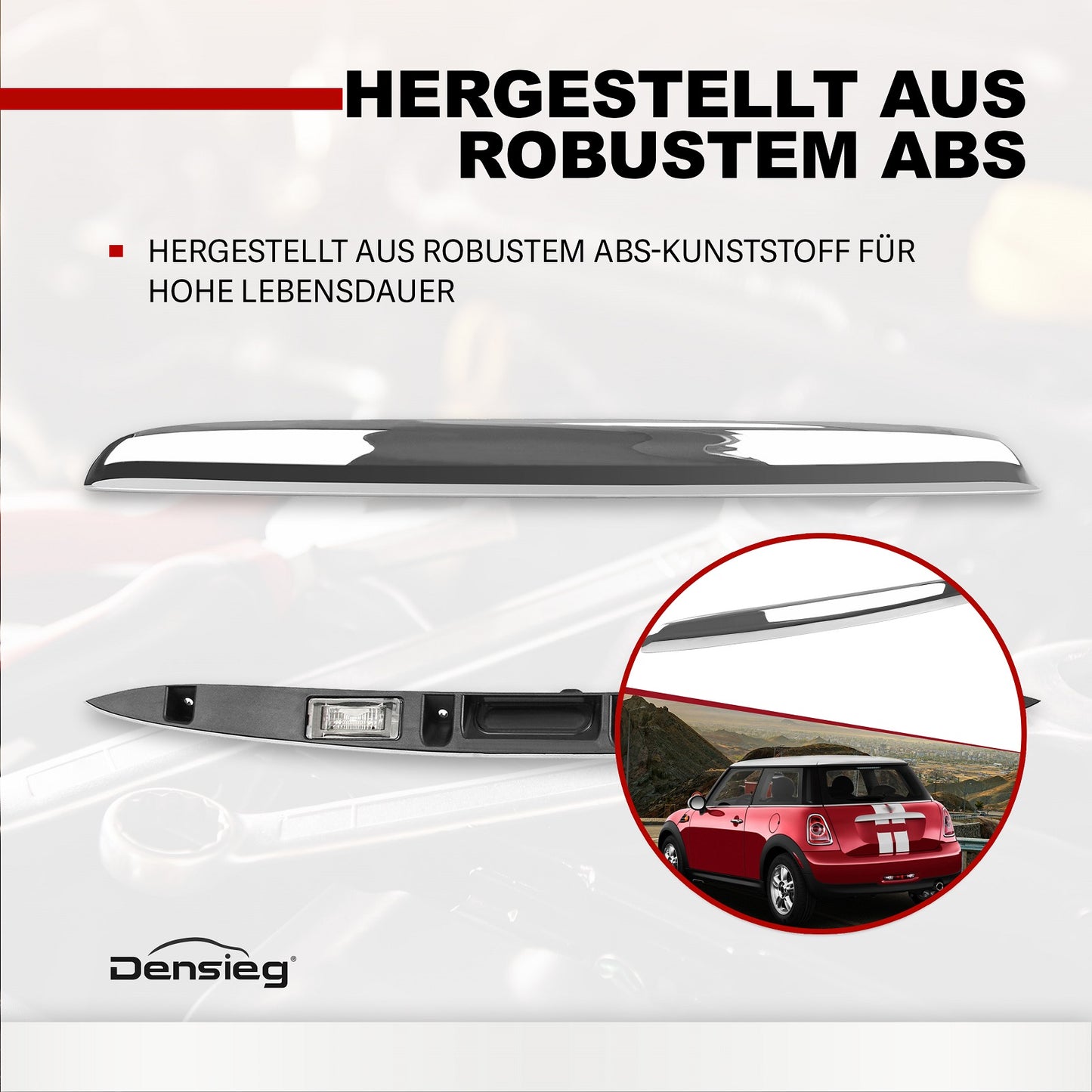 Heckklappengriff Griffleiste Chrom 51132753603 für Mini R55 R56 R57 R58 R59 2007–2015