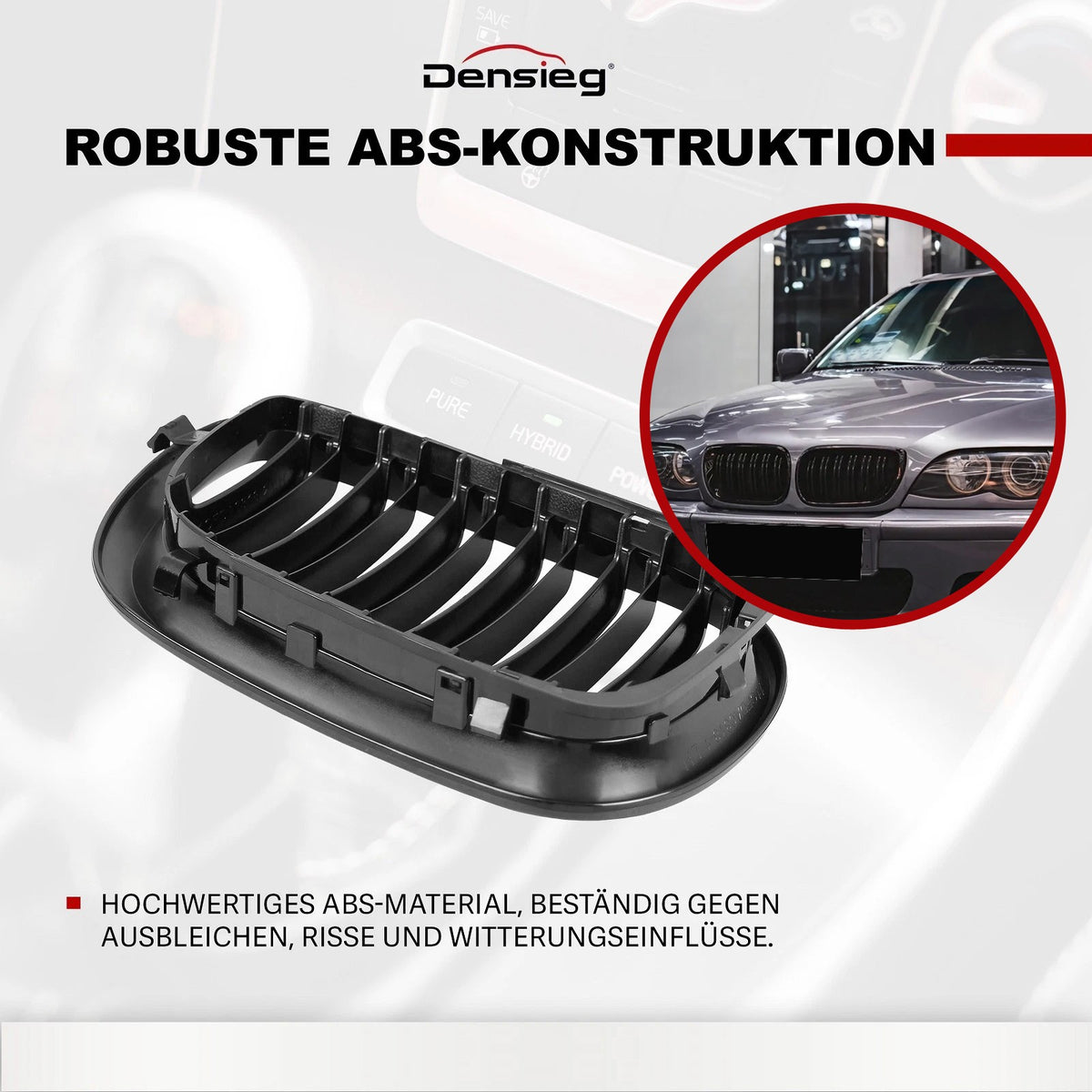 Sport Kühlergrill Glanz Schwarz für BMW 3er E46 Limousine Touring 02-05