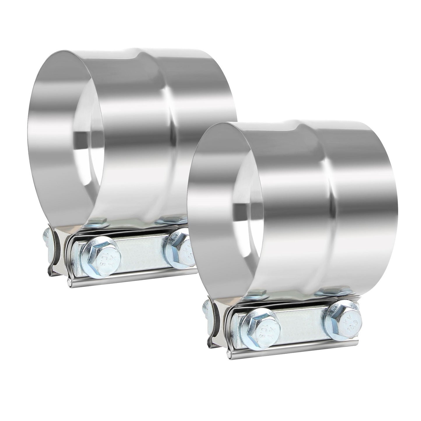 2x Ø 89mm / 3,5" Edelstahl Auspuff Rohrverbinder Klemmen für Abgasanlage