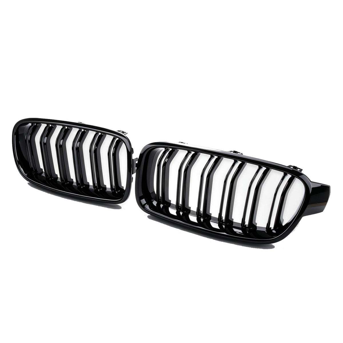 Set Doppelsteg Kühlergrill Schwarz Glanz Sport für BMW 3er F30 F31 12-18