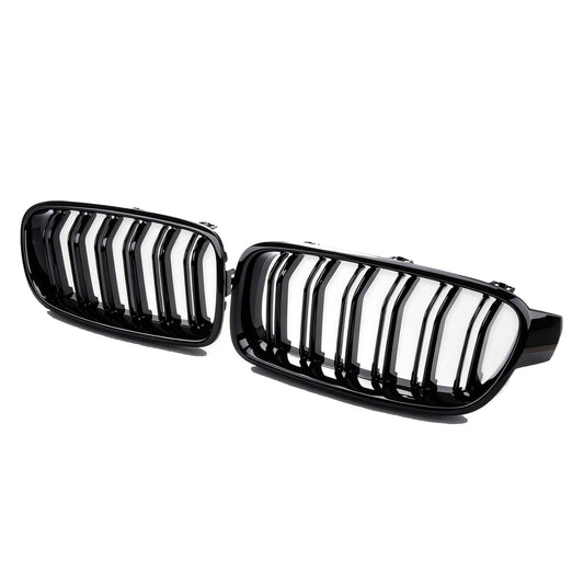 Set Doppelsteg Kühlergrill Schwarz Glanz Sport für BMW 3er F30 F31 12-18