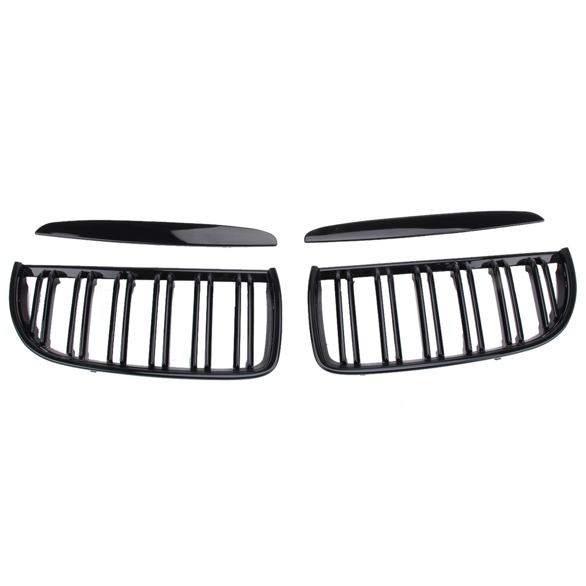 Doppelsteg Nieren Grill Glänzend Schwarz für BMW 3er E90 E91 2005-2008