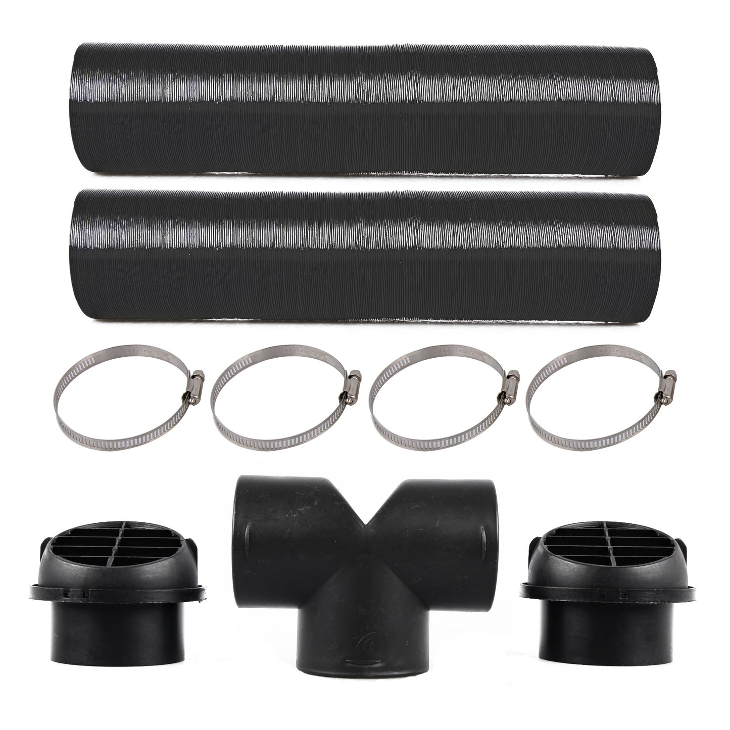 Diesel Standheizung 75mm T-Rohr-Set Warmluftauslass Entlüftungsschlauch