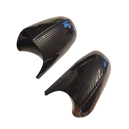 Paar Kohlefaser Farbe Spiegelkappen Außenspiegel für BMW E81 E82 E87 LCI