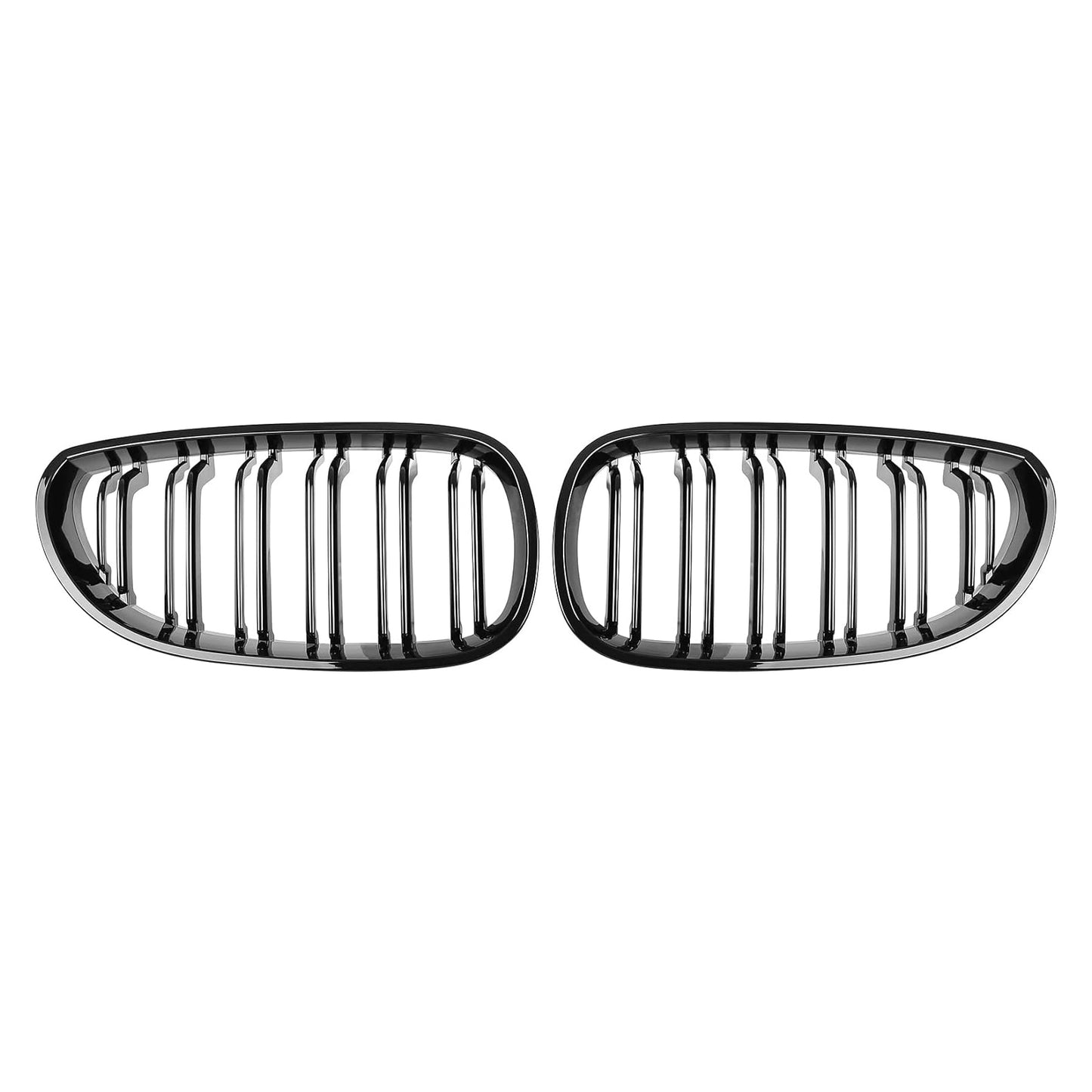 Sport Nieren Kühlergrill für BMW 5er E60 E61 2003-2009 Glanz Schwarz