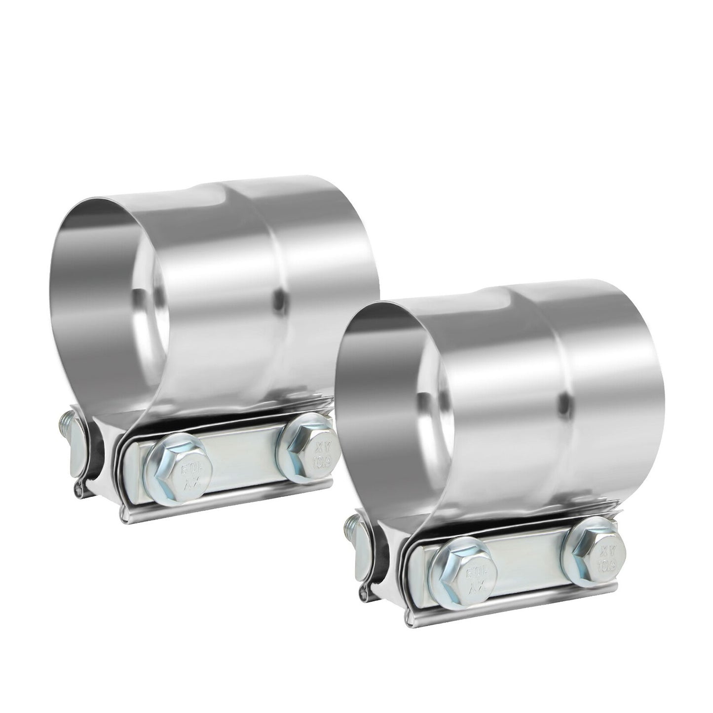 2 Stück Edelstahl Auspuff Rohrverbinder Ø 63mm / 2,5" für Abgasanlage