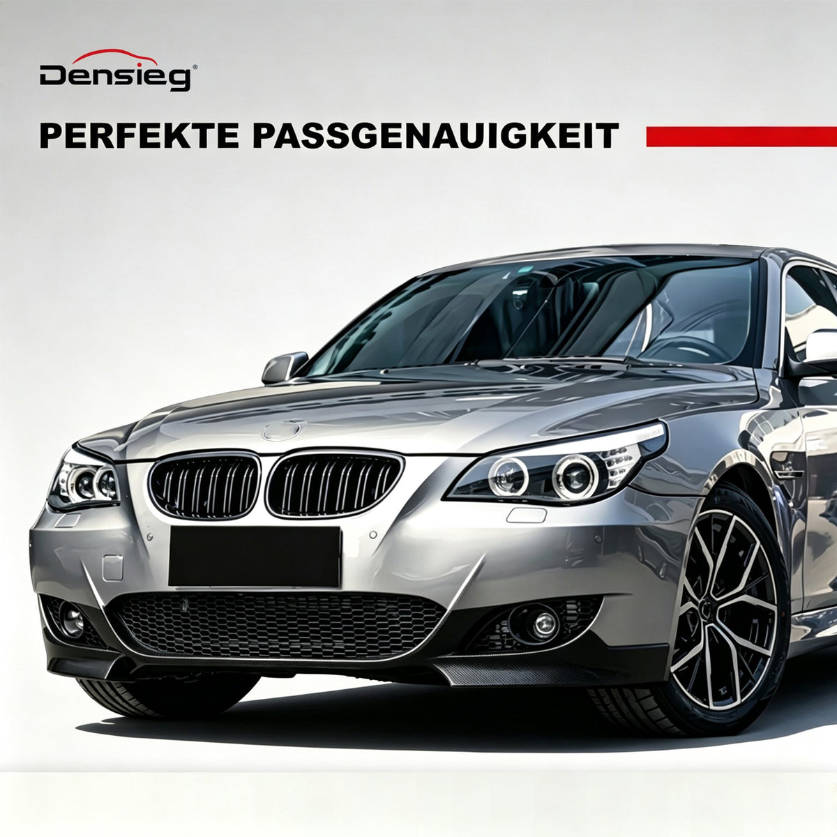 Sport Nieren Kühlergrill für BMW 5er E60 E61 2003-2009 Glanz Schwarz