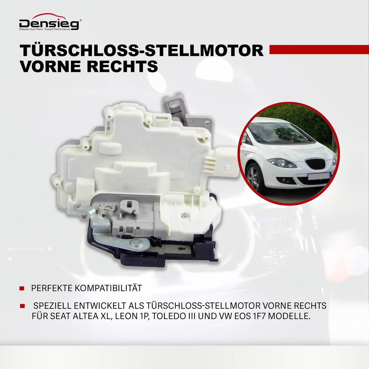 Türschloss Vorne Rechts für Altea 5P1 Leon 1P1 VW EOS 1F7 1F8
