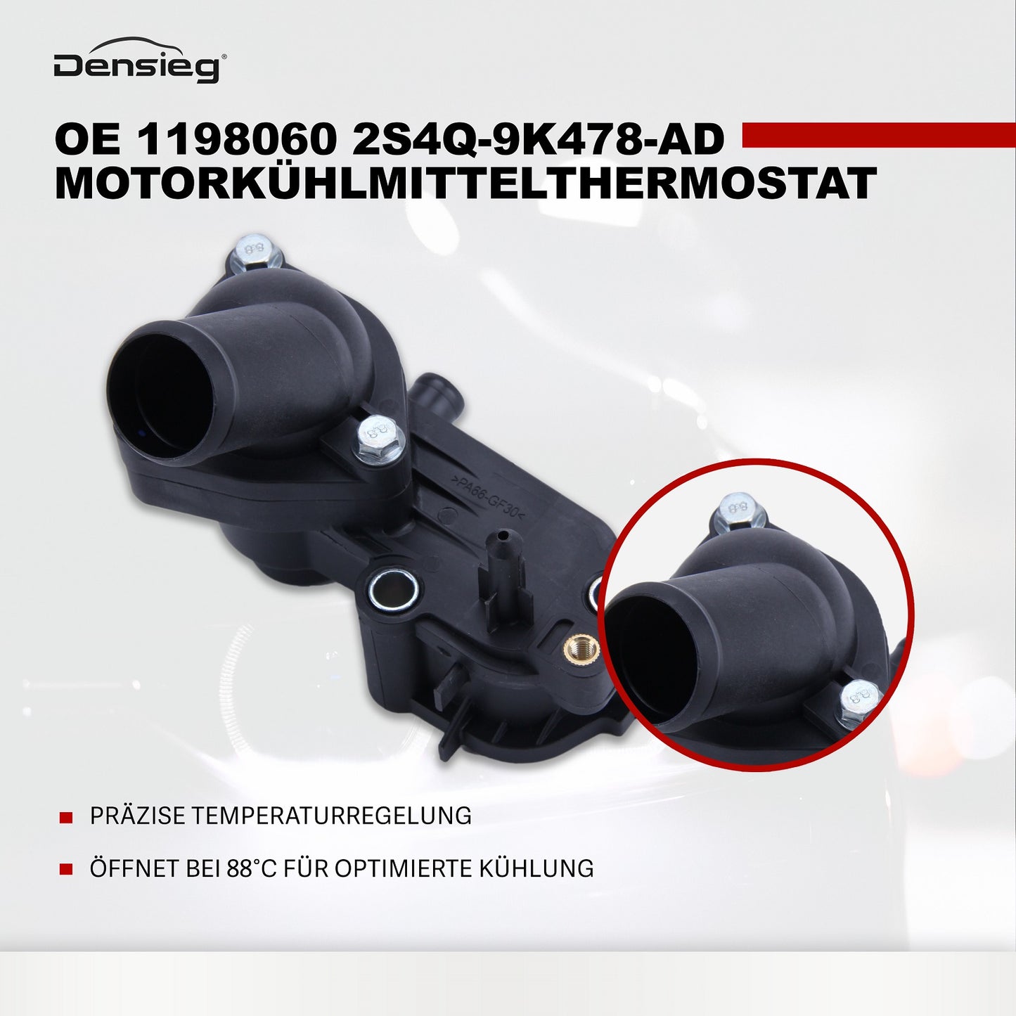 Thermostatgehäuse Kühlmittelflansch 1198060 für Ford Focus II Mondeo IV