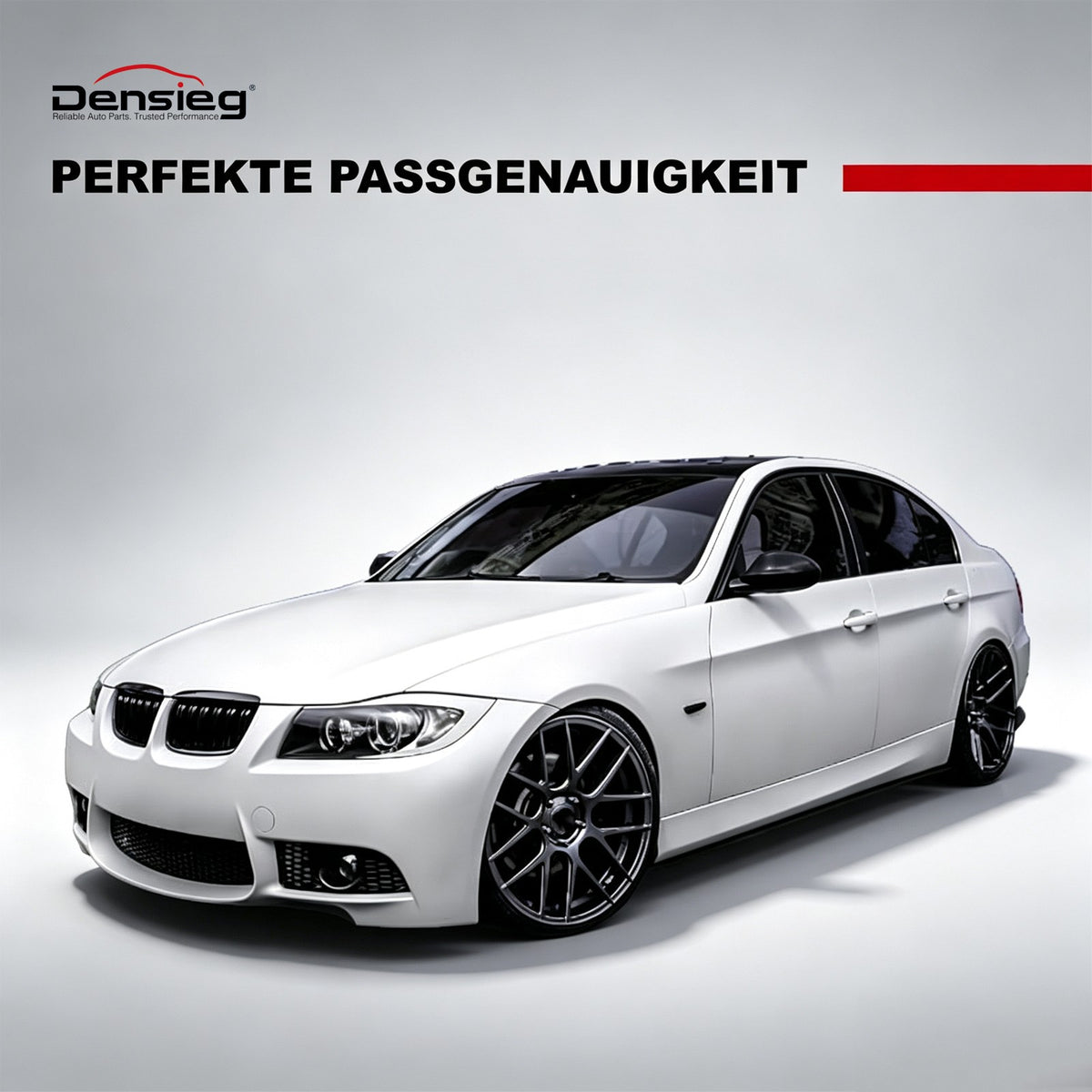 Doppelsteg Nieren Grill Glänzend Schwarz für BMW 3er E90 E91 2005-2008