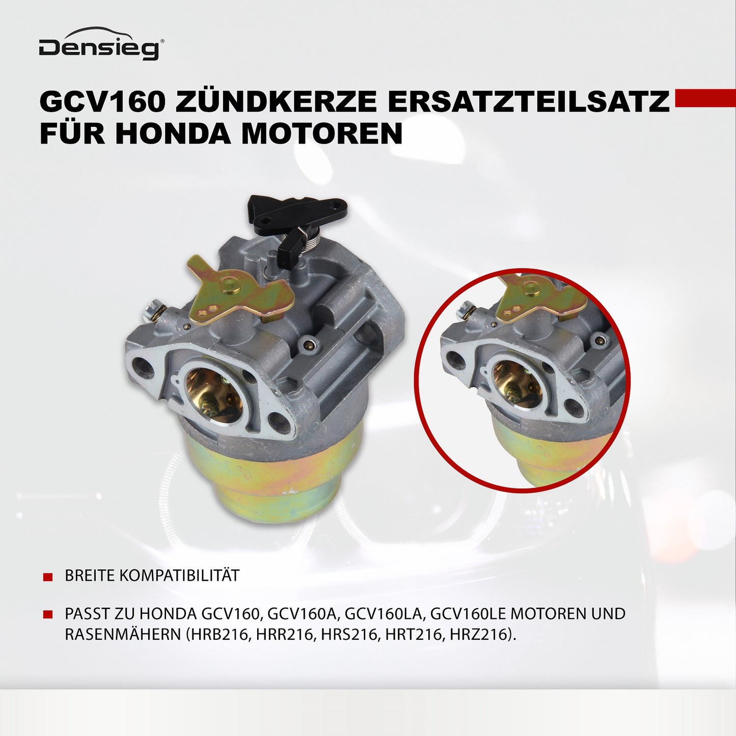 Vergaser & Luftfilter Kit für Honda GCV135 GCV160 Motor inkl. Dichtsatz