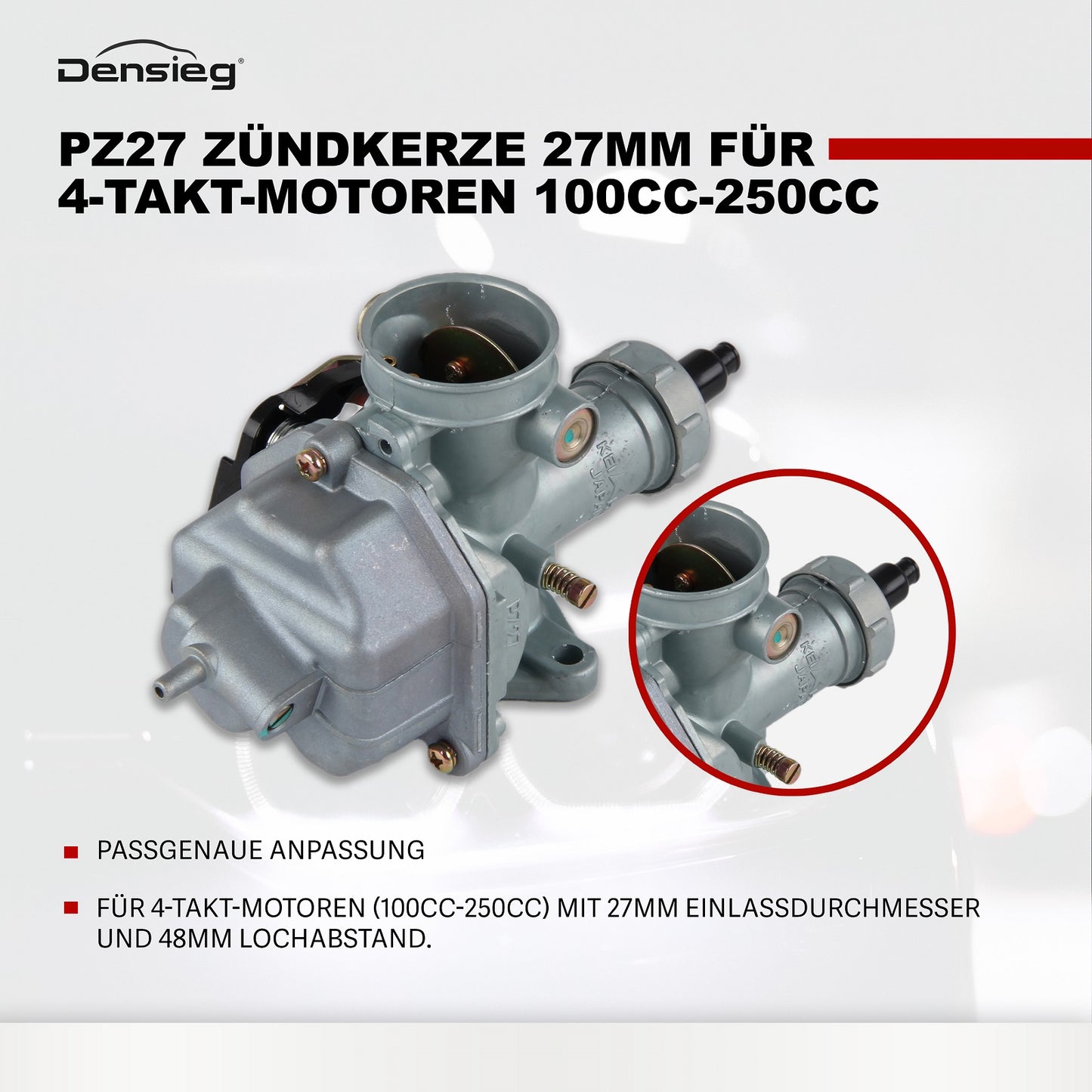 PZ27 Vergaser 27 mm für 4-Takt GC 125 150 200 250cc ATV Taotao Sunl