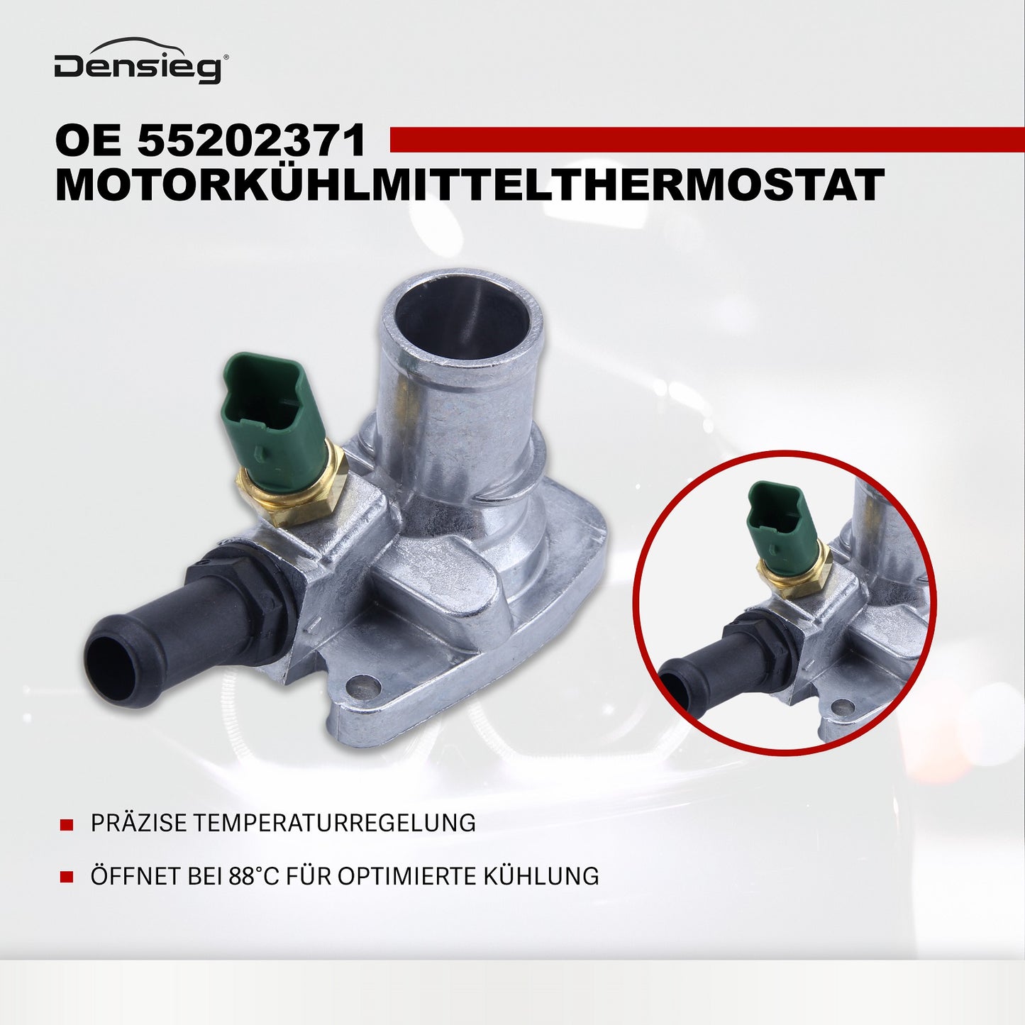 Thermostatgehäuse mit Dichtung für Fiat 500 Panda Lancia Ypsilon 1.2
