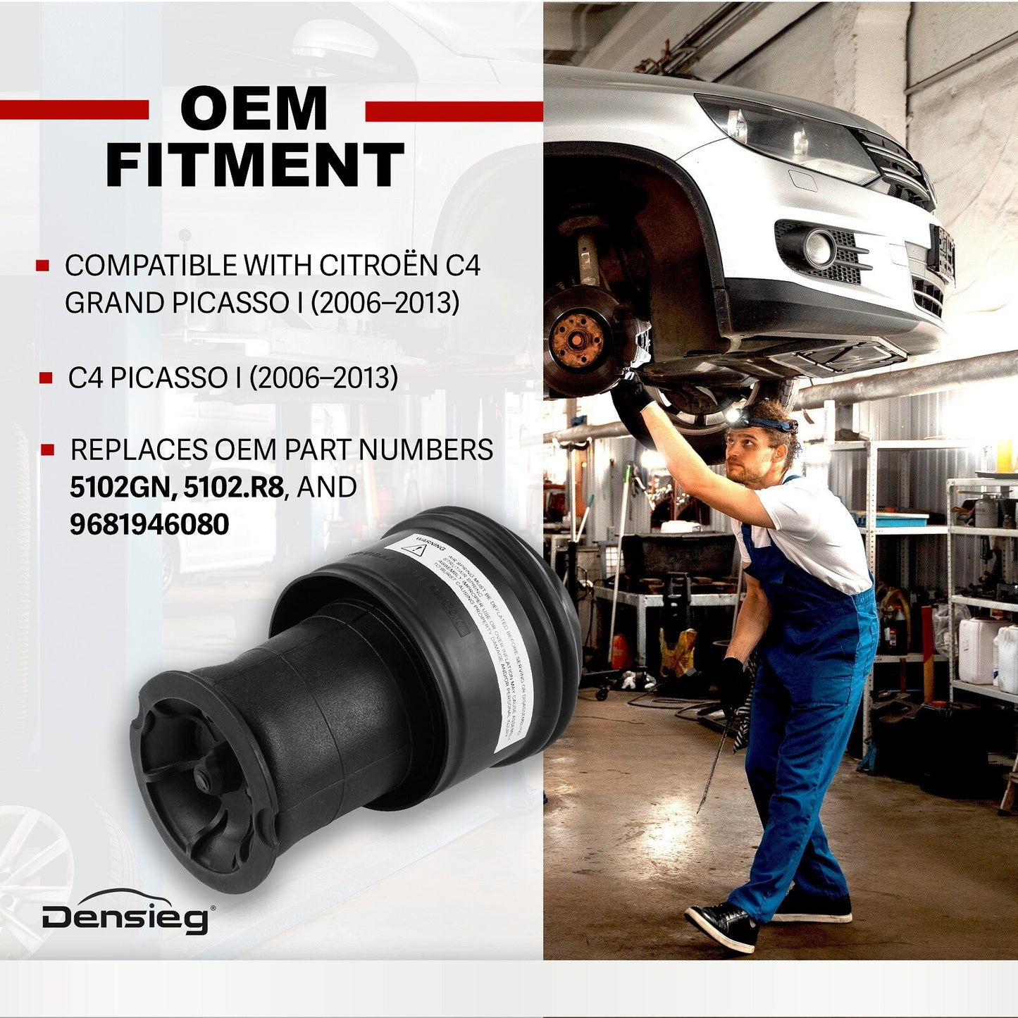 2x Hinten Luftfederbälge für Citroen C4 Grand Picasso 5102R8 5102GN