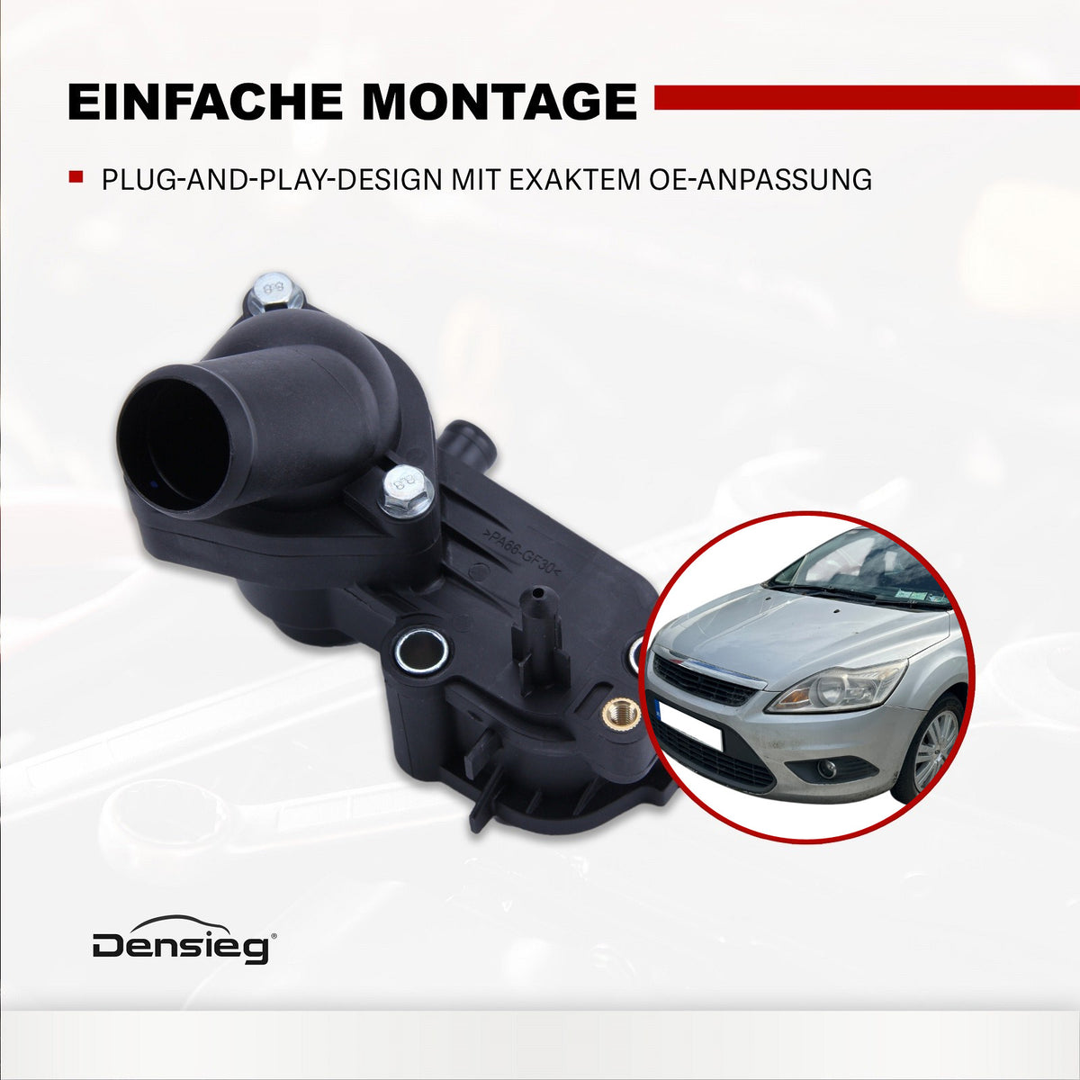Thermostatgehäuse Kühlmittelflansch für Ford Focus II Mondeo IV