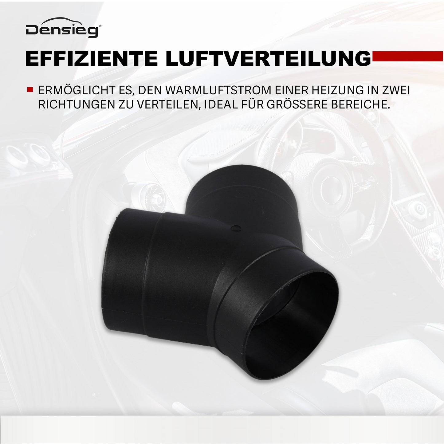 Diesel Standheizung 75mm Y-Rohr-Set Warmluftauslass Entlüftungsschlauch