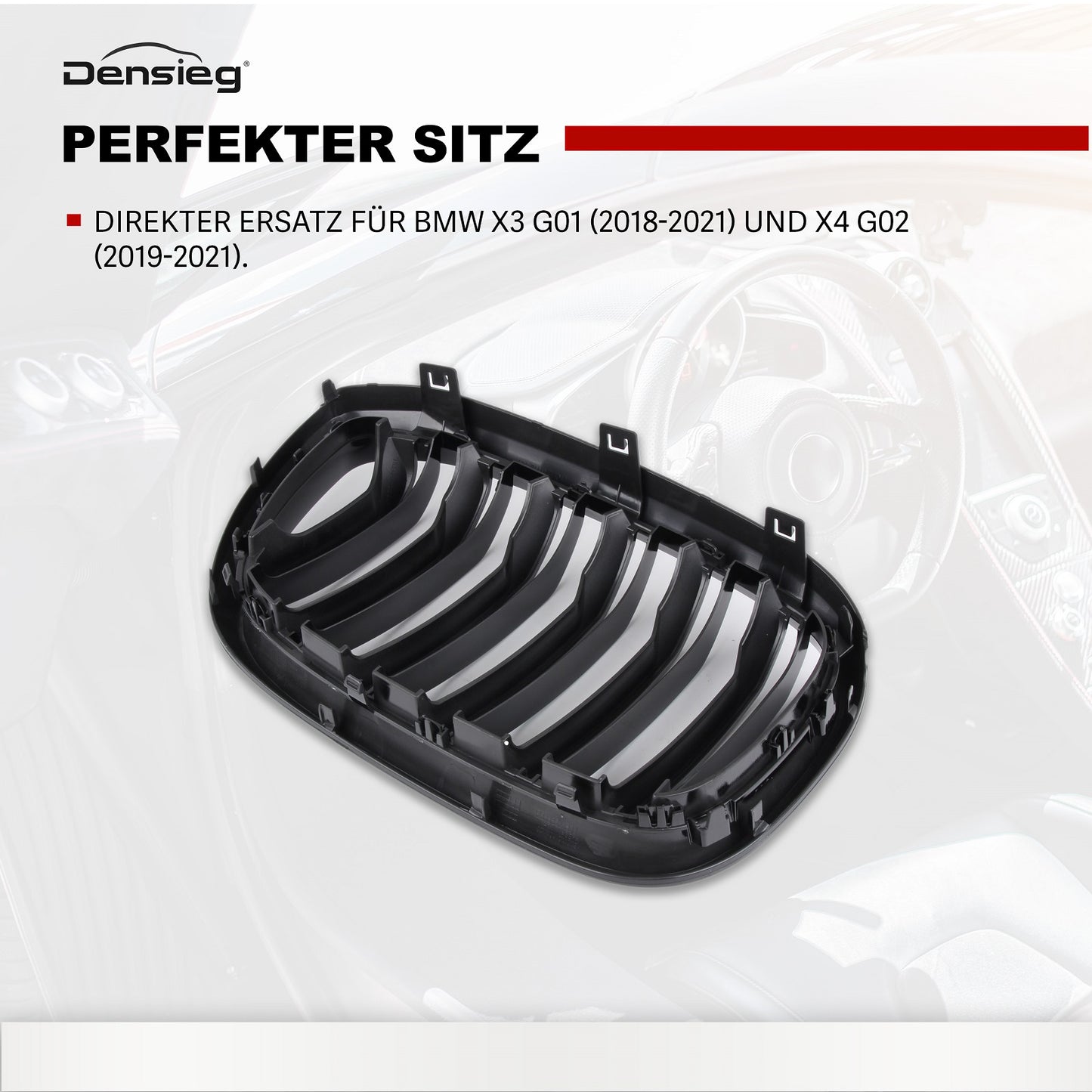 Nieren Sport Glanz Schwarz Kühlergrill für BMW X3 G01 X4 G02 2018-2021