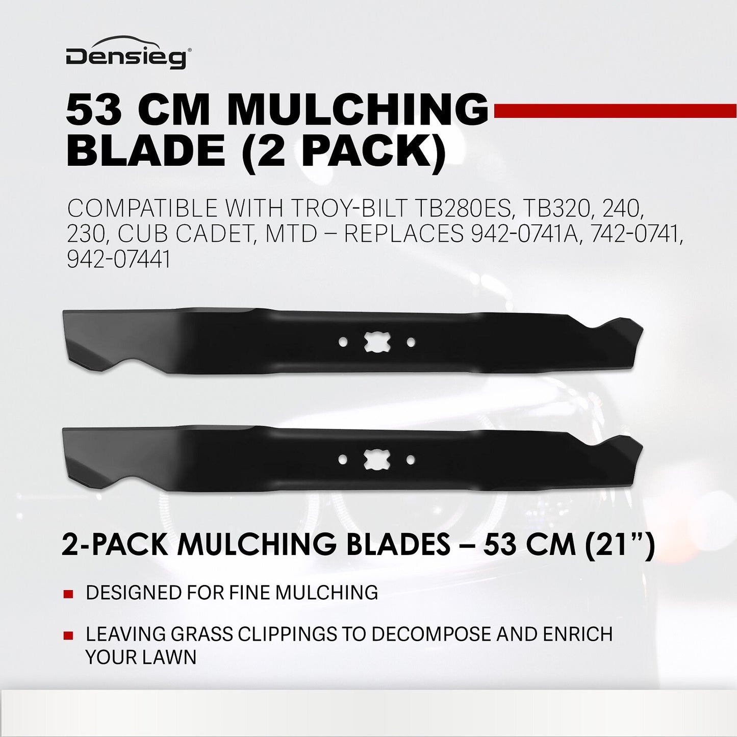 2x Rasenmähermesser Mulchmesser 53cm Troy-Bilt TB 5553 HWM TB 6553 HWM