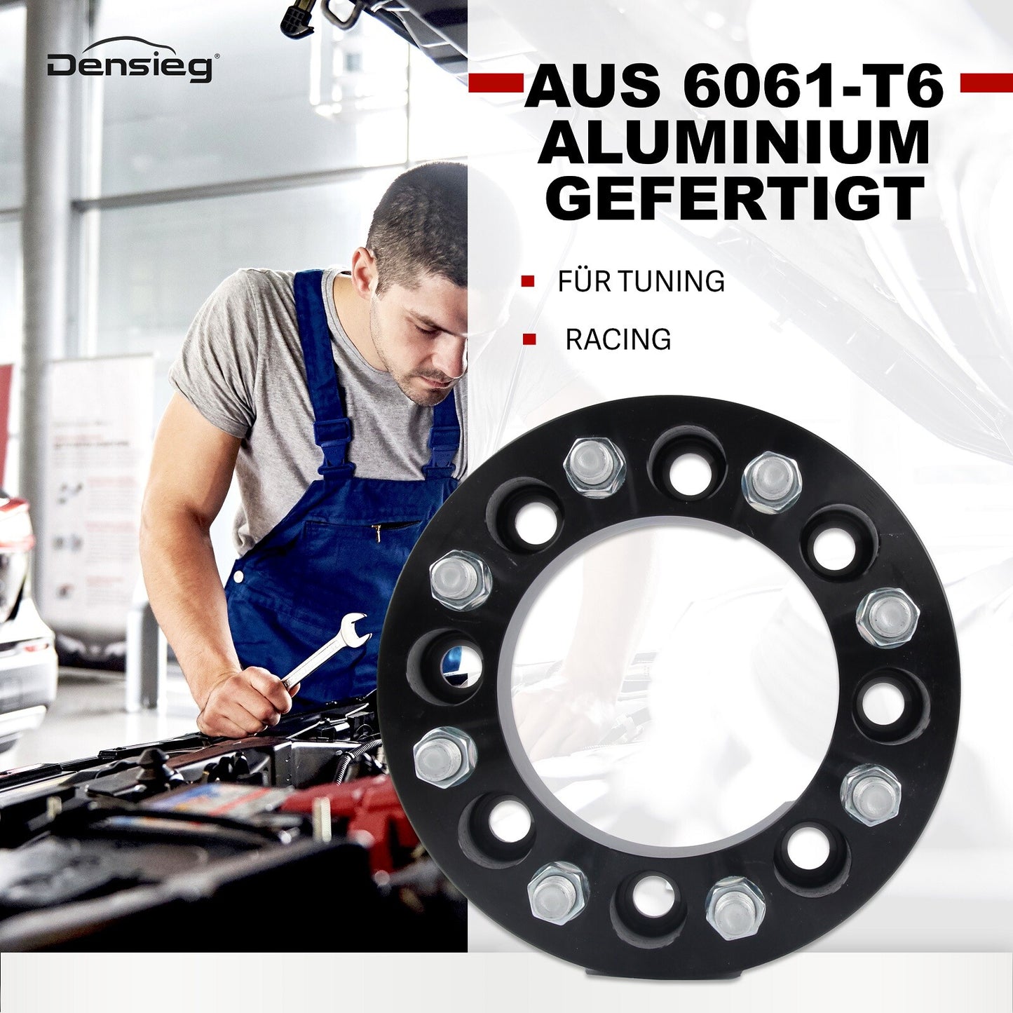 2x 2” (8x165,1mm) Spurverbreiterung 126,15mm Mittenzentriert für Pickup