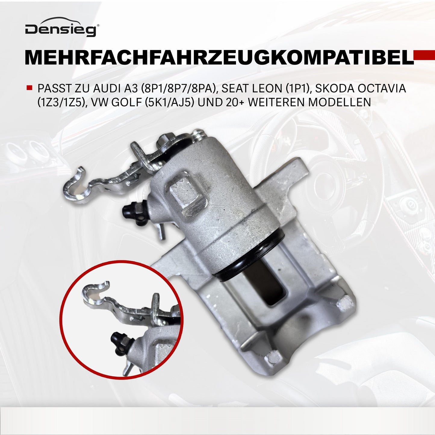 Bremssattel Hinten Links 1K0615423A für Audi A3 8P Seat Leon VW Golf 5 6