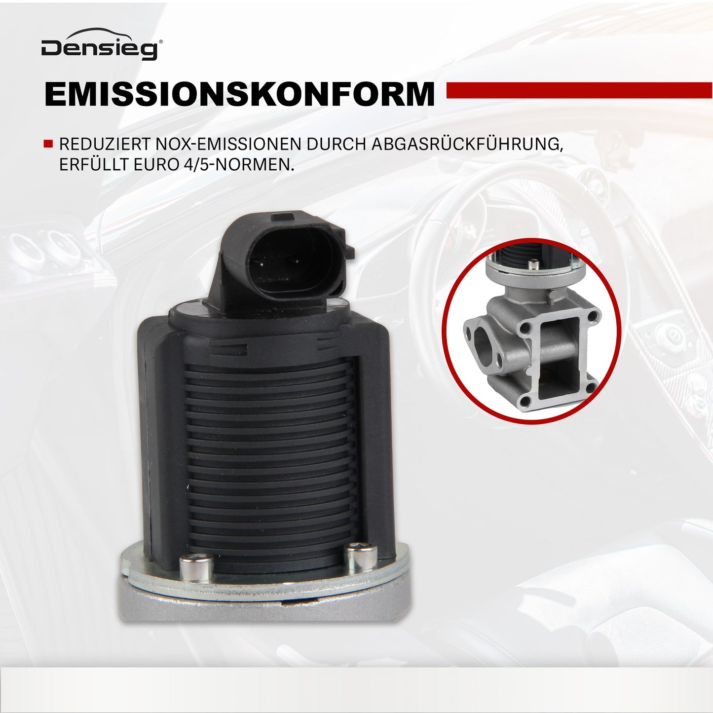 AGR Ventil mit Kühler 851341, 5851056 für ALFA ROMEO + 2 Dichtungen