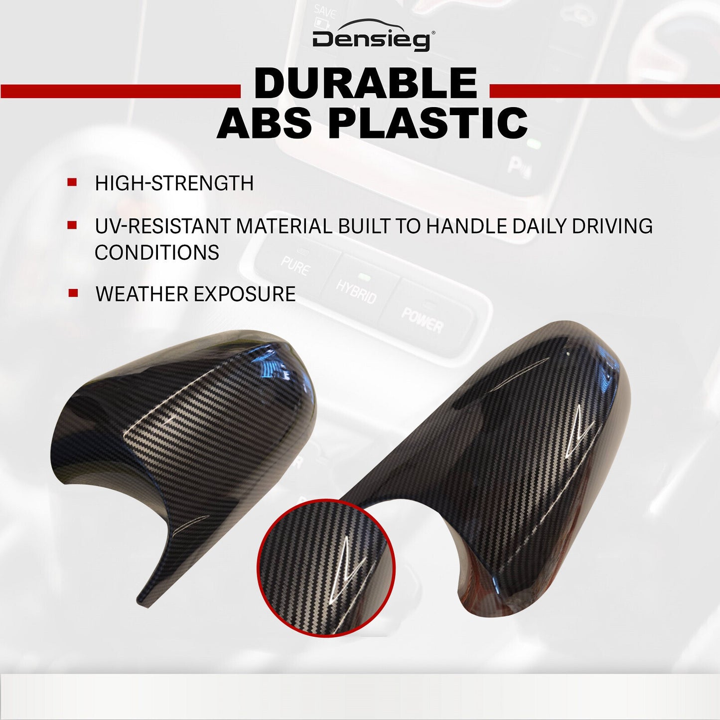 Paar Kohlefaser Farbe Spiegelkappen Außenspiegel für BMW E81 E82 E87 LCI