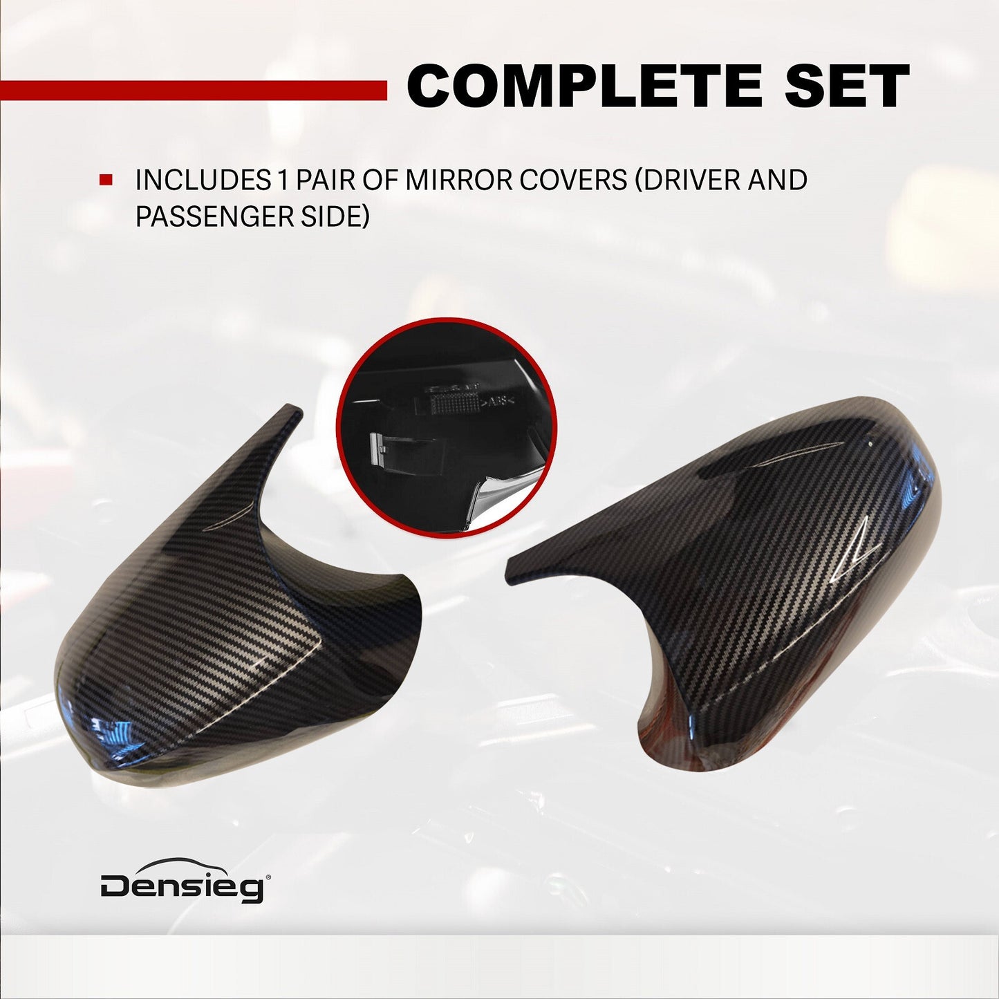 Paar Kohlefaser Farbe Spiegelkappen Außenspiegel für BMW E81 E82 E87 LCI