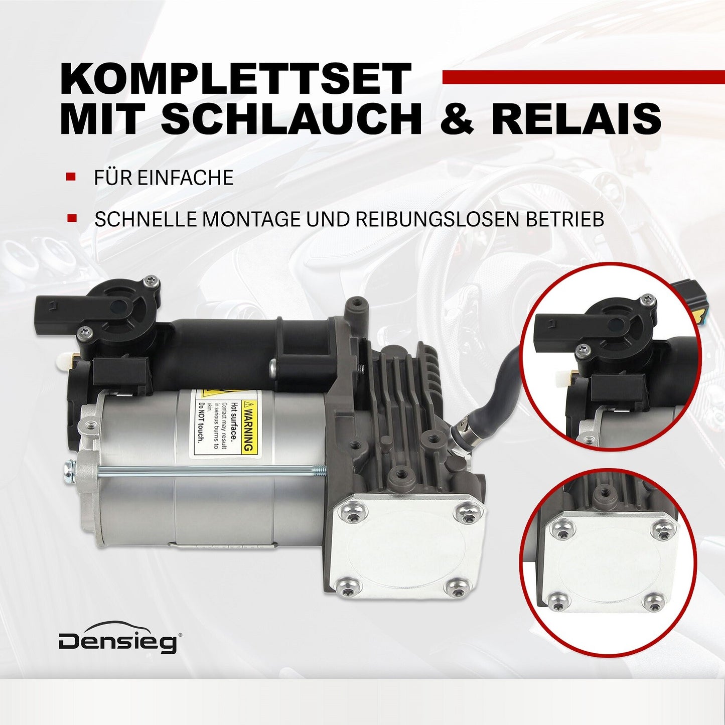 Compresor de suspensión neumática para BMW X5 E70 2007-2013 37206789938 con relé