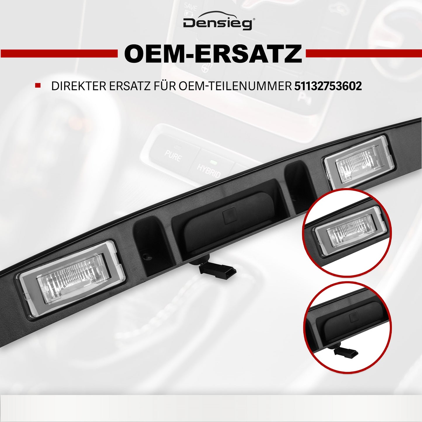 Heckklappe Griff Schwarz 51132753602 für Mini R55 R56 R57 R58 R59 R60