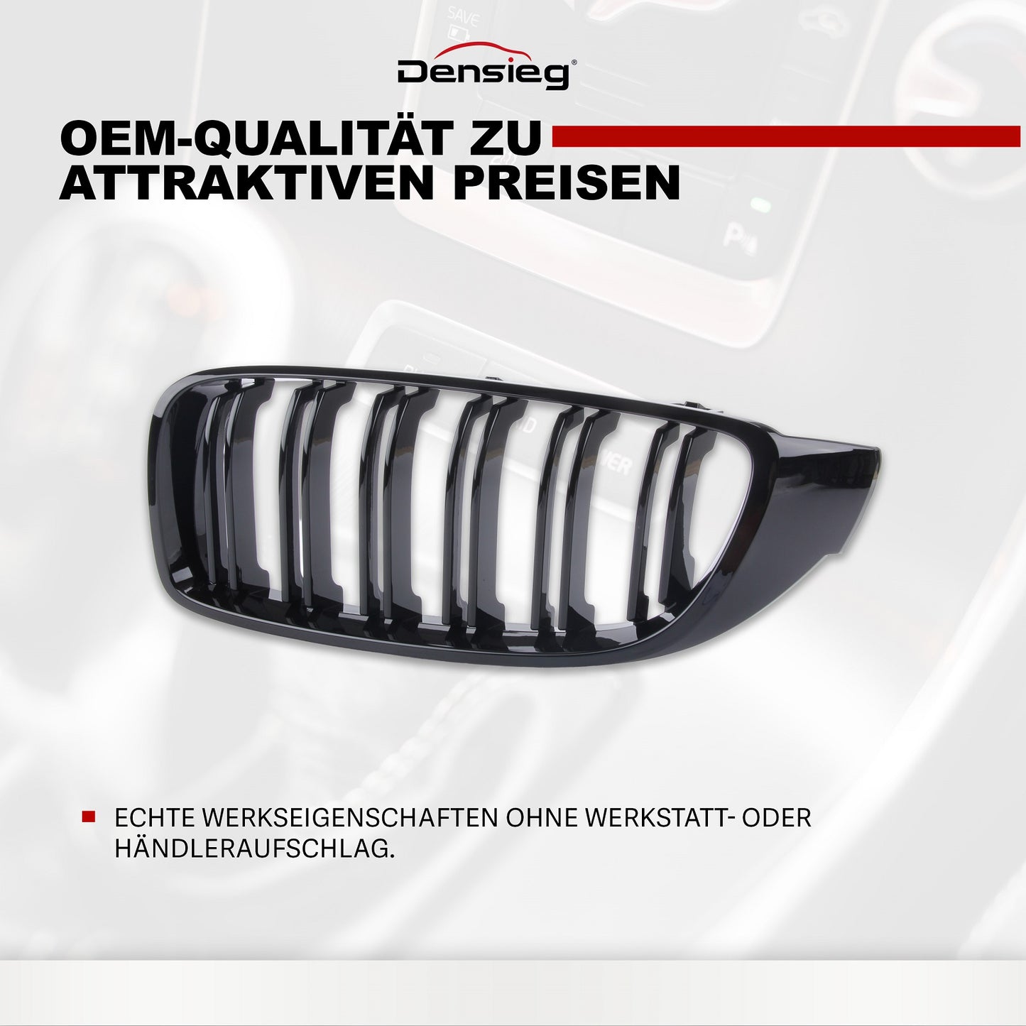 Nieren Kühlergrill Doppelsteg Glanz Schwarz für bmw 4er F32 F33 F83 F82
