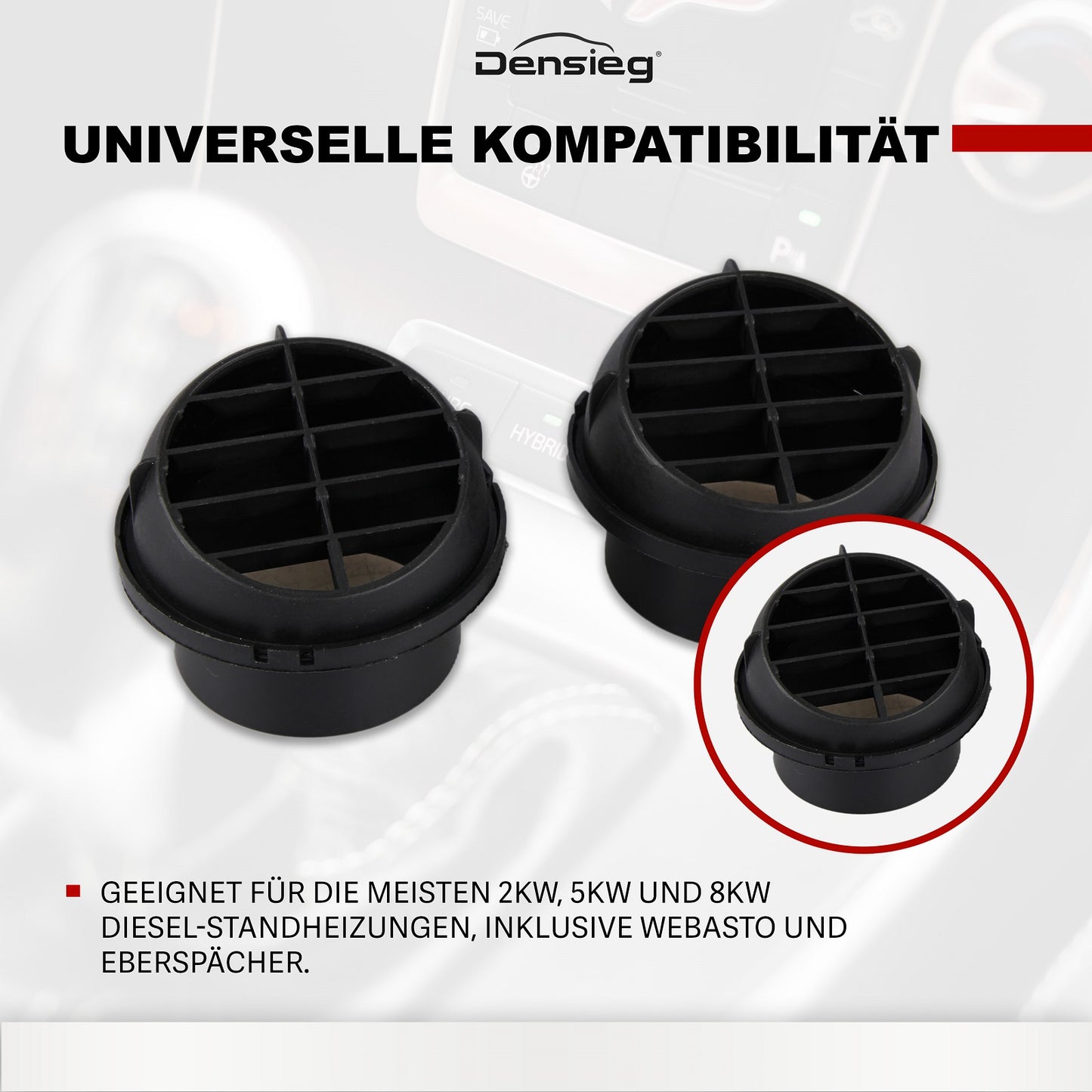 Diesel Standheizung 75mm Y-Rohr-Set Warmluftauslass Entlüftungsschlauch