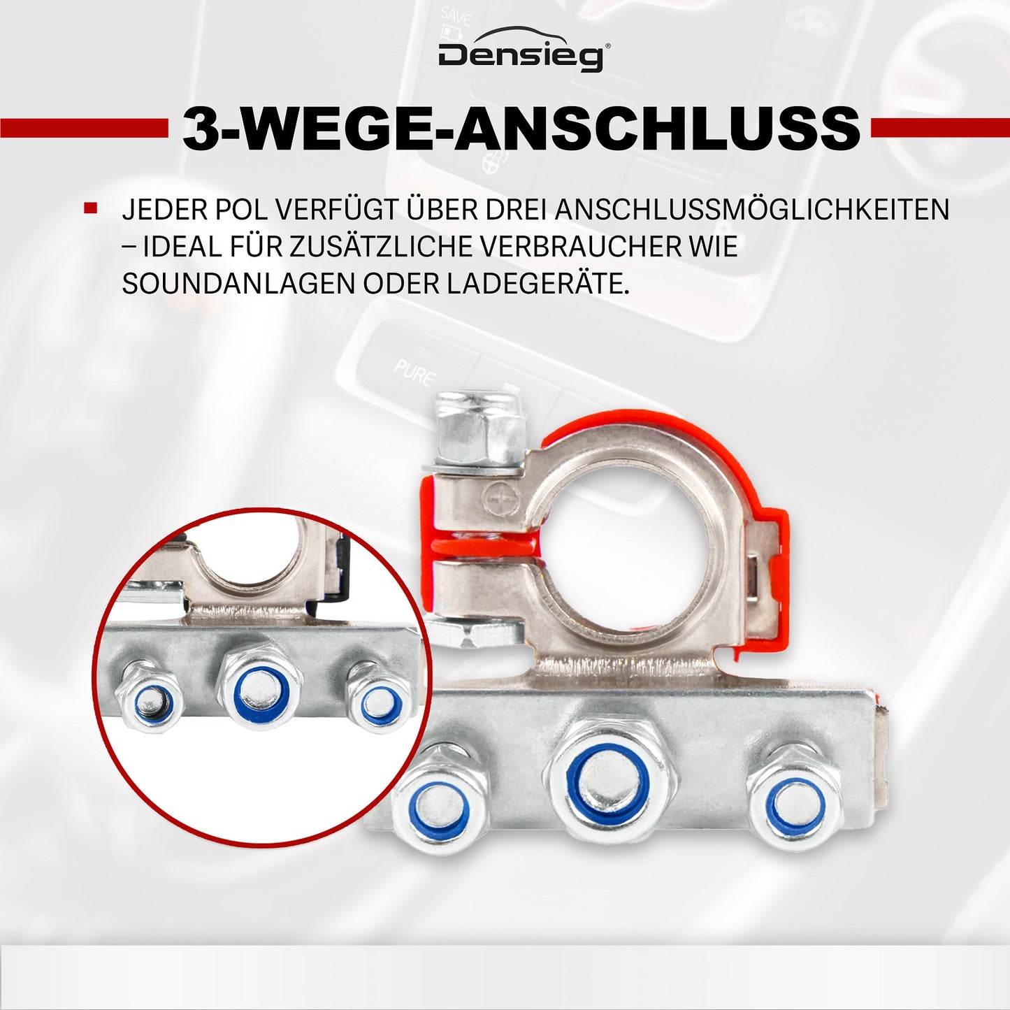 2x Batterieklemmer 12 V Set verzinkt Polklemme Autobatterie Klemmen