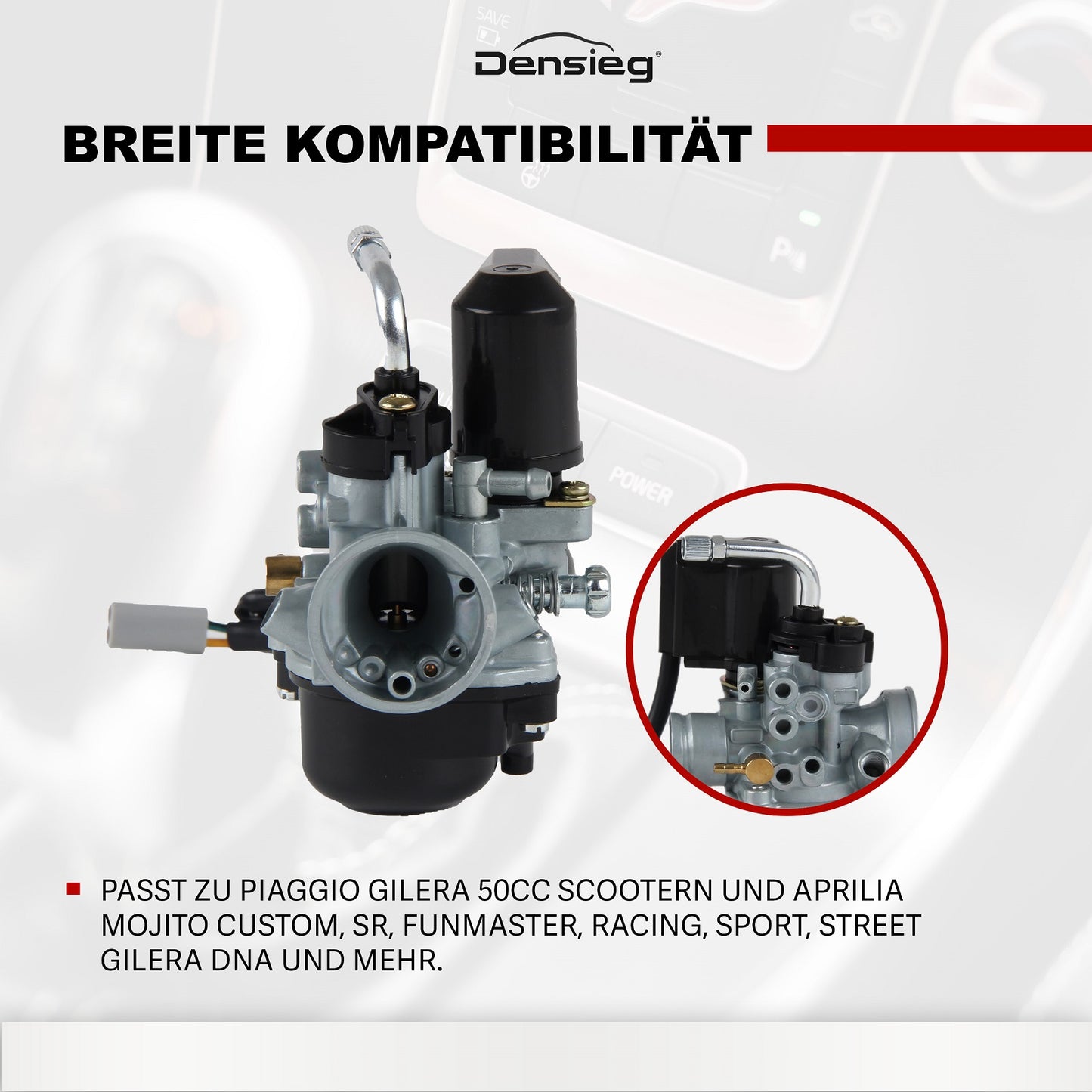17,5mm Sport Vergaser Kit für Piaggio Sfera NSL TPH NRG Zip Gilera DNA