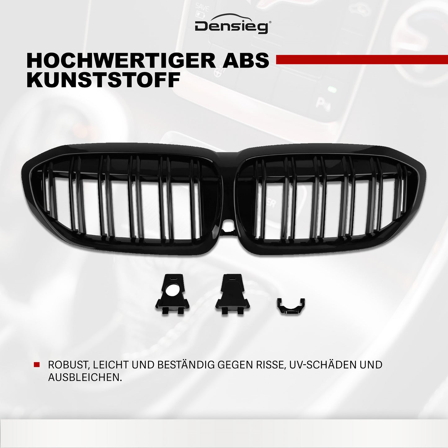 Kühlergrill für 3er G20 G21 19-21 Nieren Doppelsteg Sport GLANZ SCHWARZ
