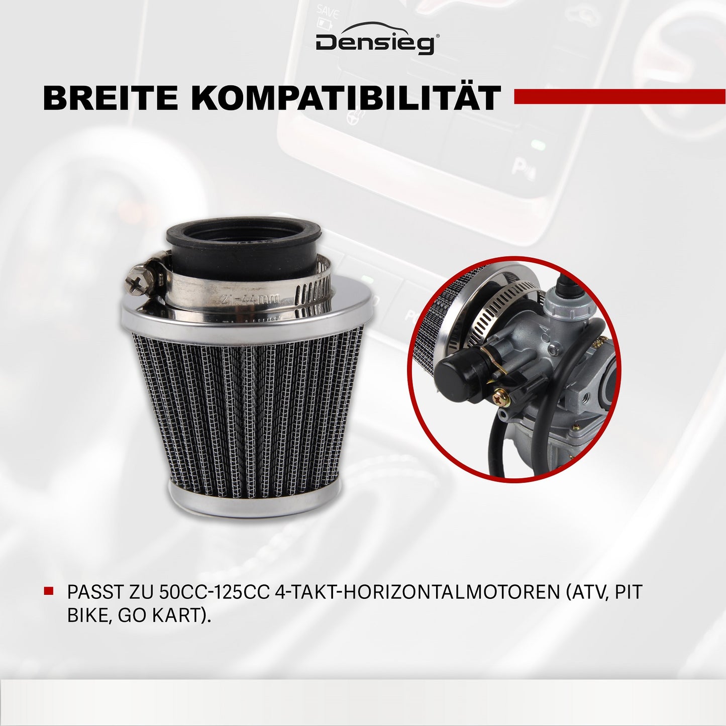 Vergaser PZ 19mm mit Luftfilter für Pit Dirt Bike 50cc 90cc 110cc 125cc