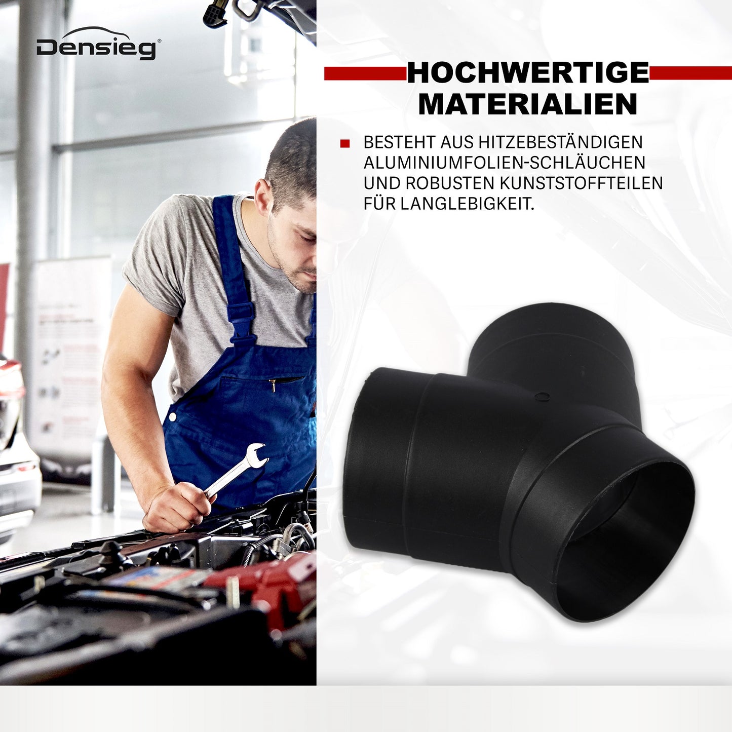 Diesel Standheizung 75mm Y-Rohr-Set Warmluftauslass Entlüftungsschlauch