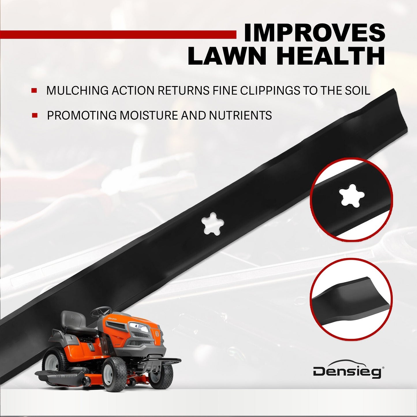 2 x 53cm Rasenmähermesser für Craftsman Husqvarna, 127843 YTH150, YTH180