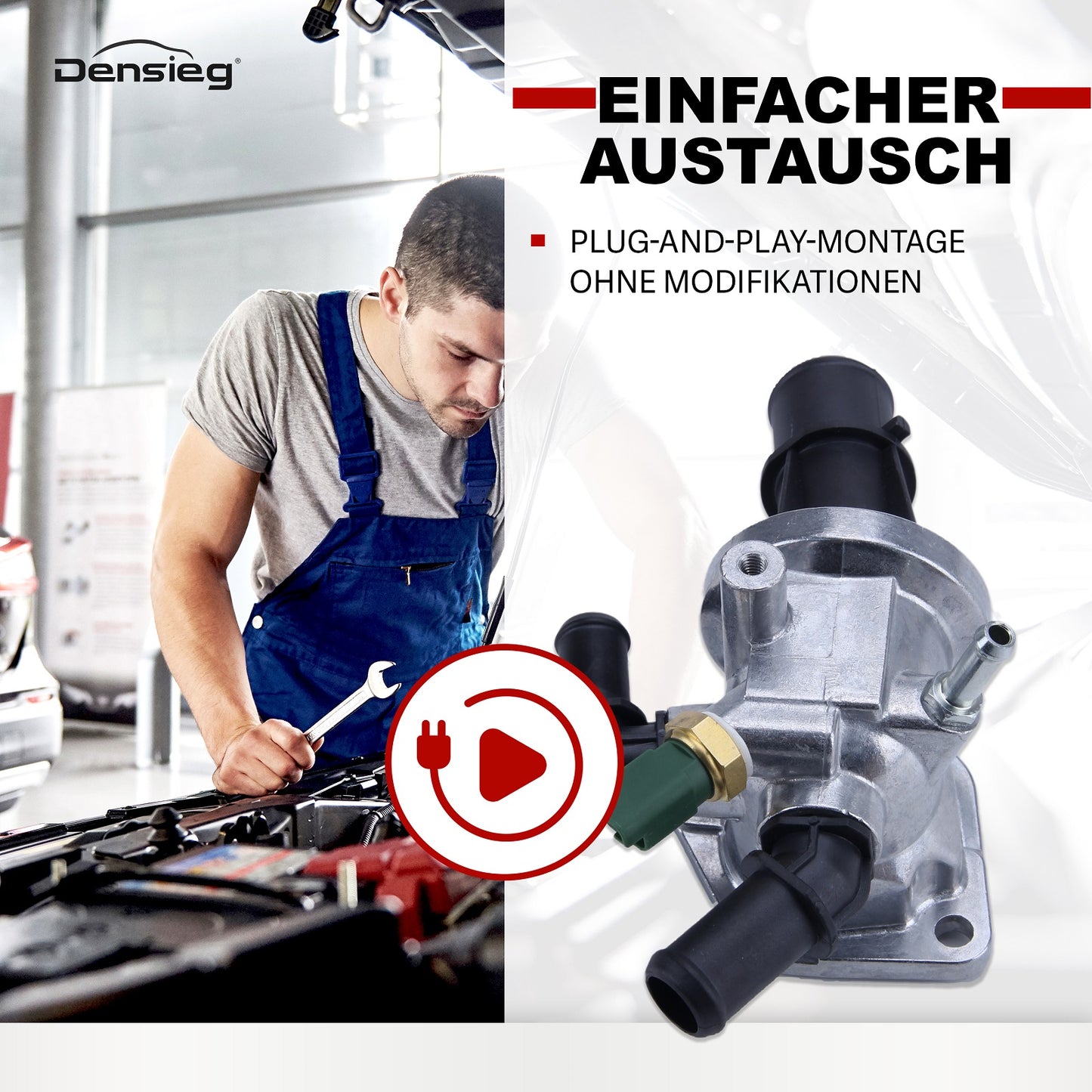 Thermostatgehäuse für Fiat 500 Ford KA Doblo Panda 55180041 / 55224021