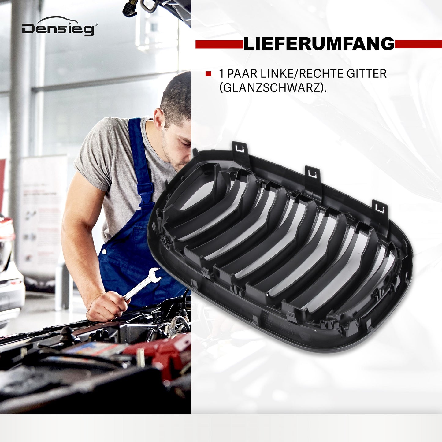 Nieren Sport Glanz Schwarz Kühlergrill für BMW X3 G01 X4 G02 2018-2021