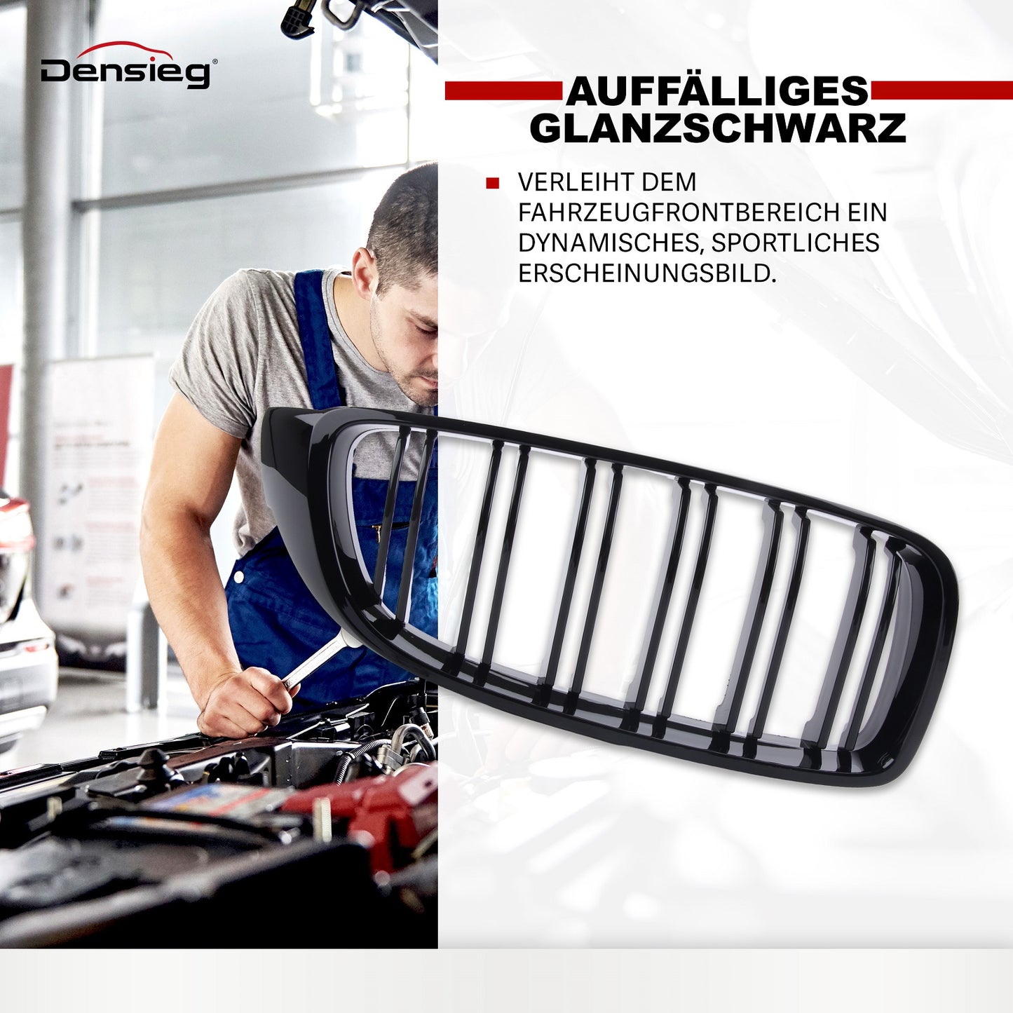 Nieren Kühlergrill Doppelsteg Glanz Schwarz für bmw 4er F32 F33 F83 F82