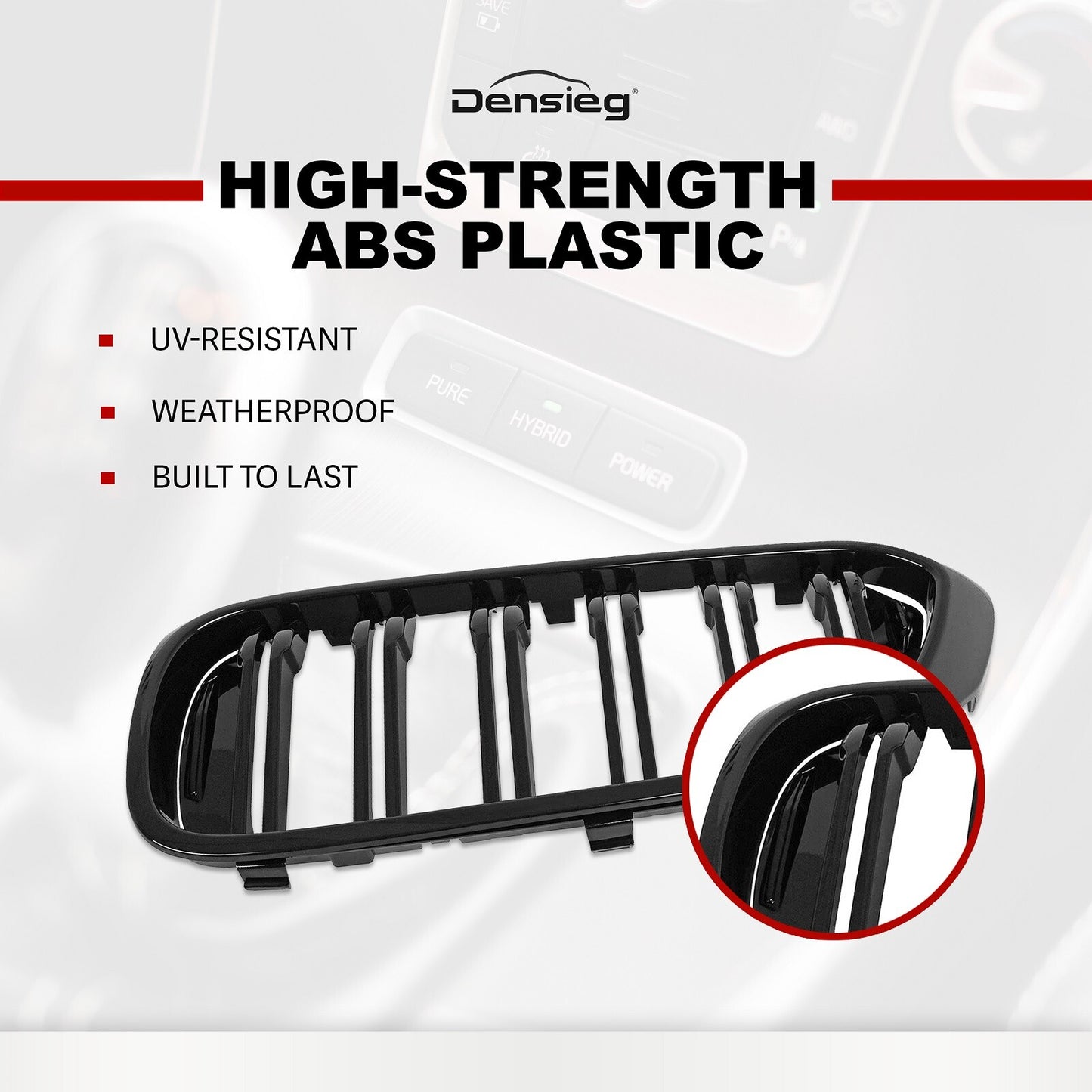 Doppelsteg Kühlergrill für BMW 5 Series G30 G31 GLANZ SCHWARZ 2017-2021