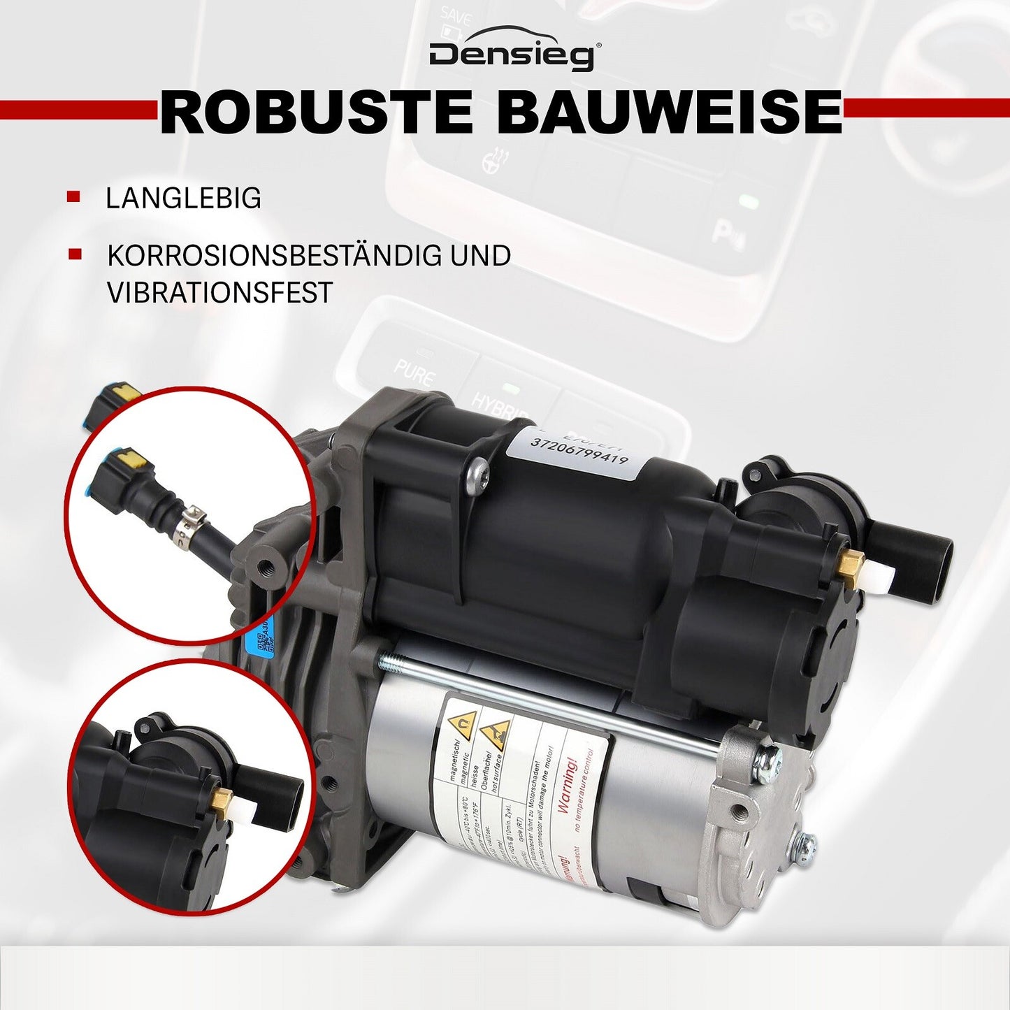 Compresor de suspensión neumática para BMW X5 E70 2007-2013 37206789938 con relé