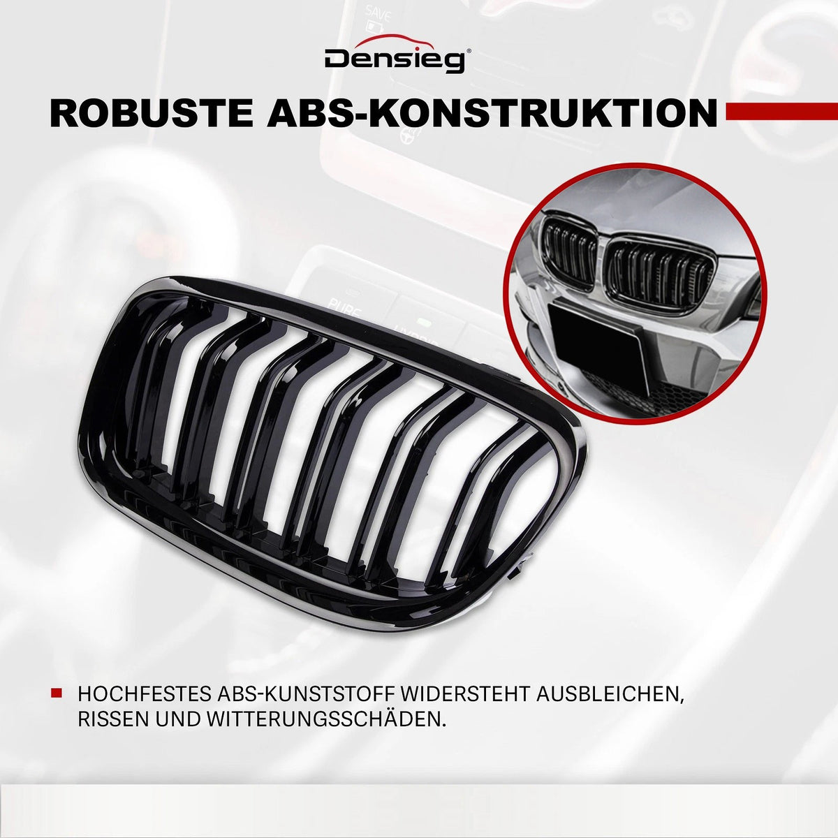 BMW 3er E90 E91 LCI Nieren Kühlergrill Doppelsteg Schwarz Glanz 2009-2012